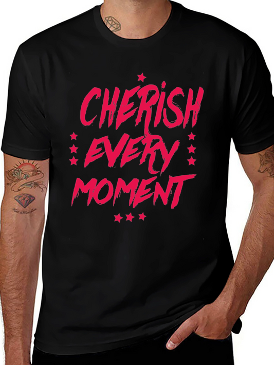 Camiseta Negra Cherish Every Moment