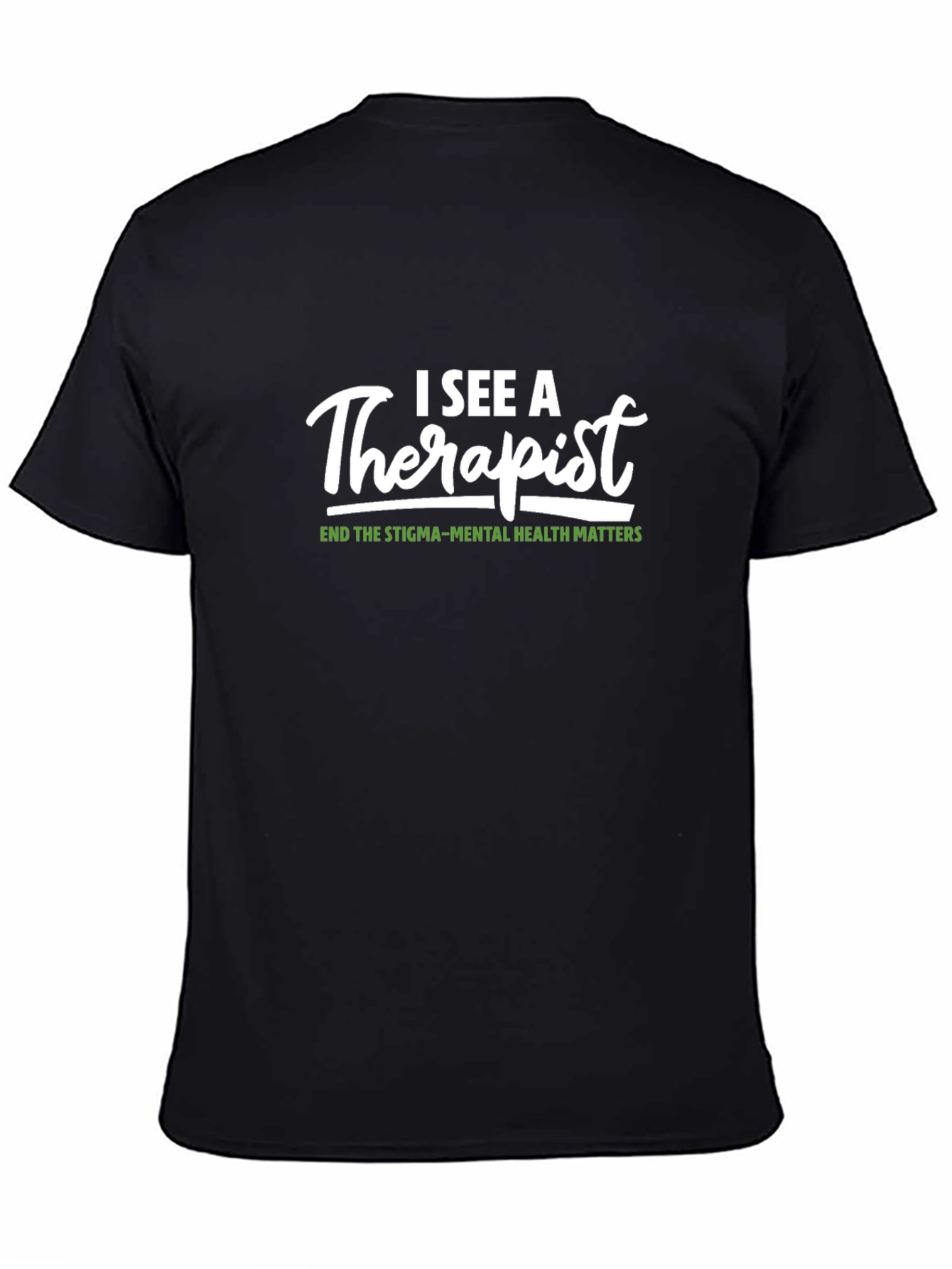 Camiseta Negra: Yo Voy a Terapia - Salud Mental