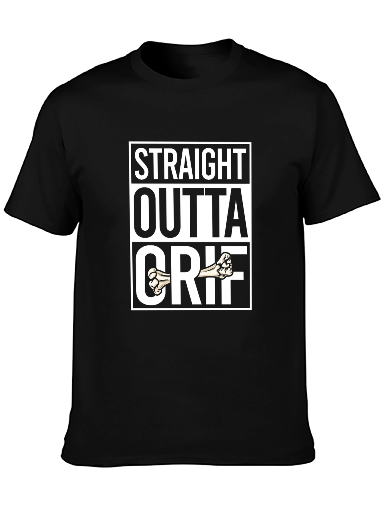 Camiseta Negra Straight Outta Estilo Urbano