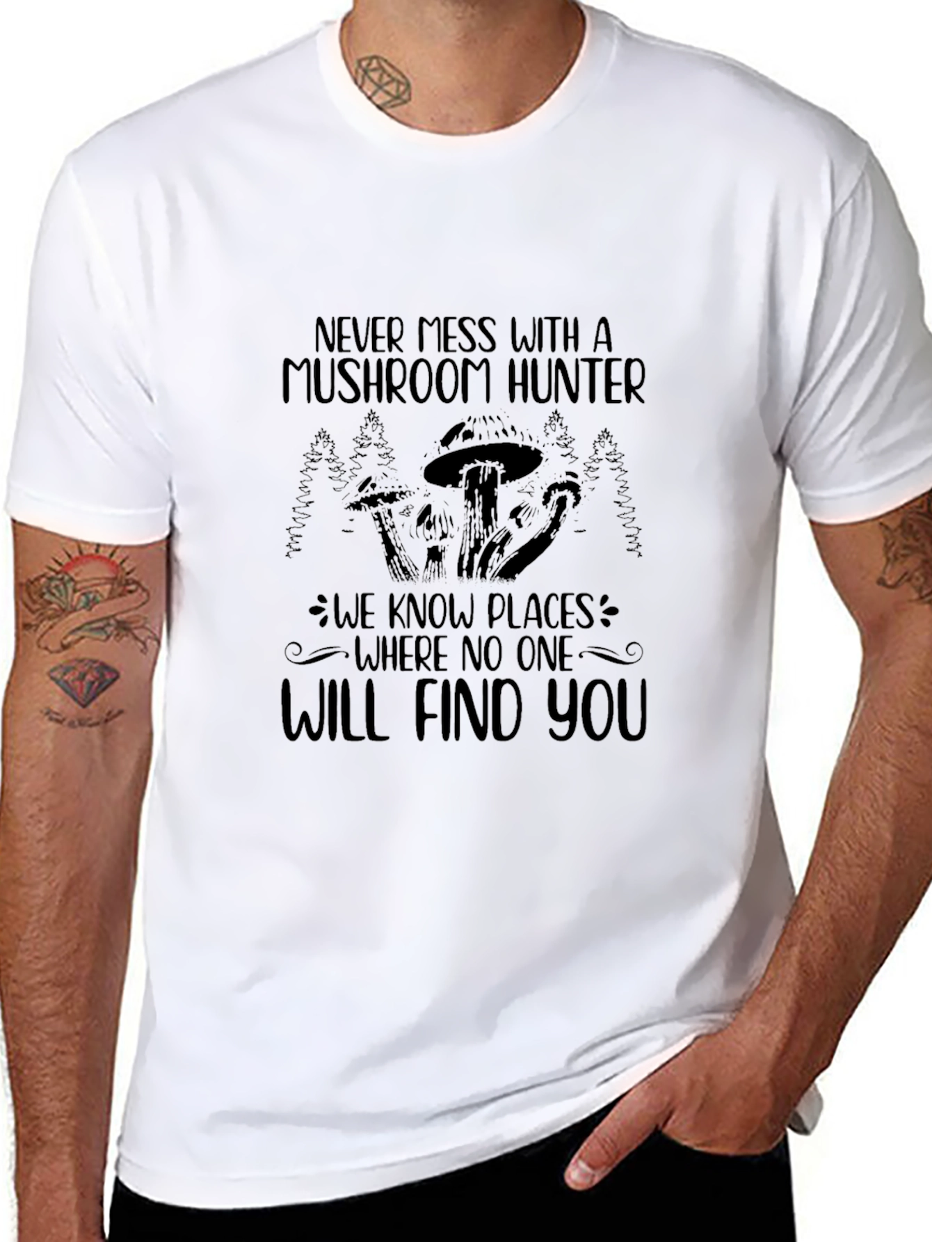 Camiseta Negra Cazador de Setas