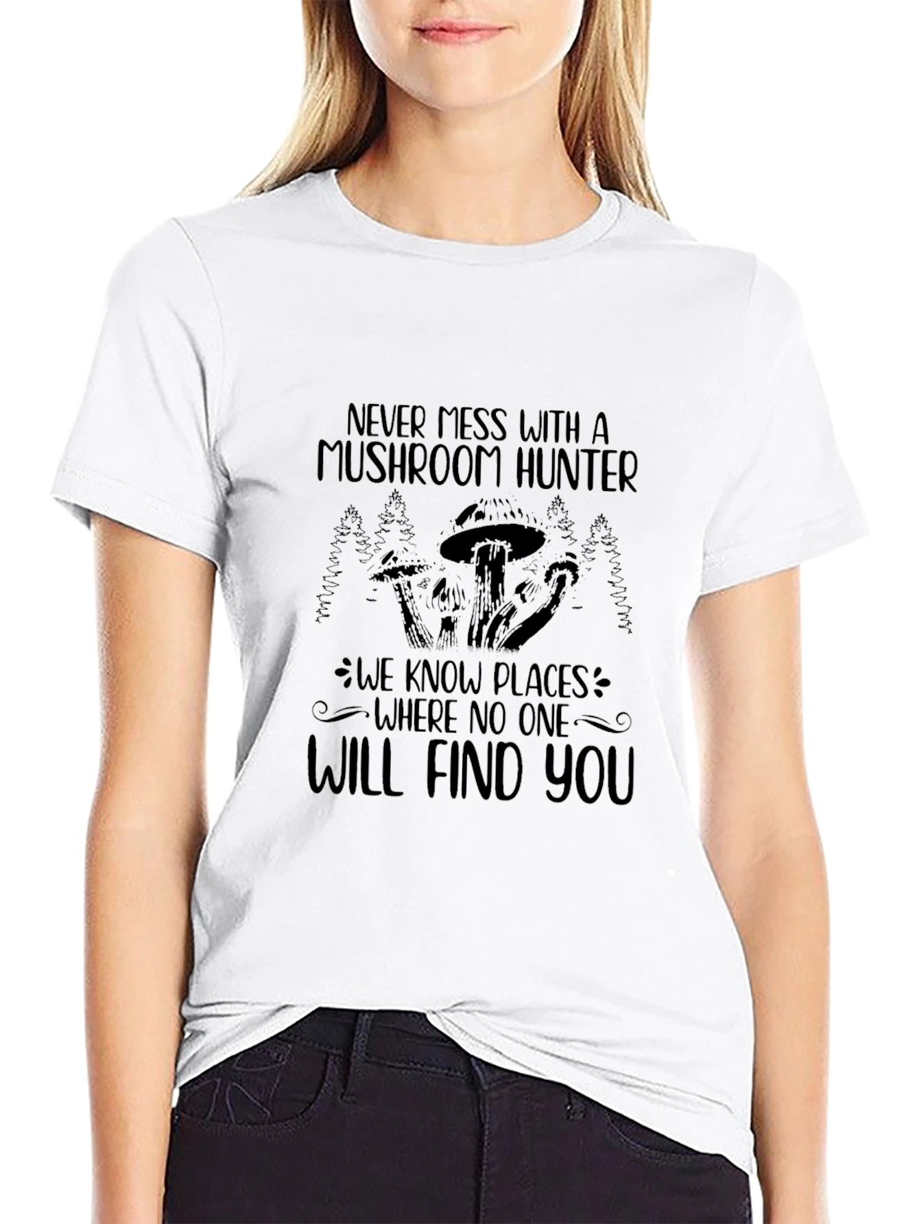Camiseta Negra Cazador de Setas