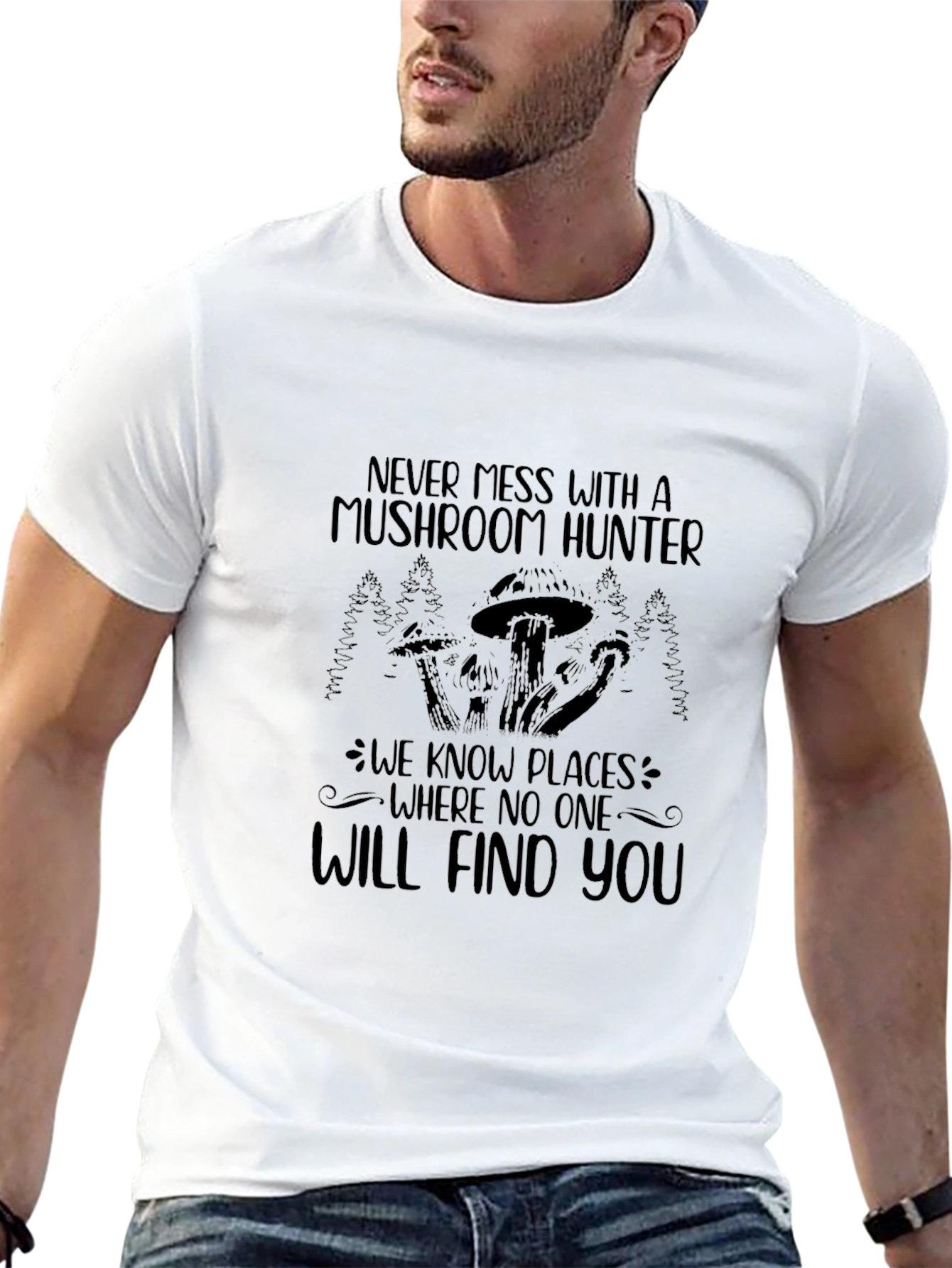 Camiseta Negra Cazador de Setas