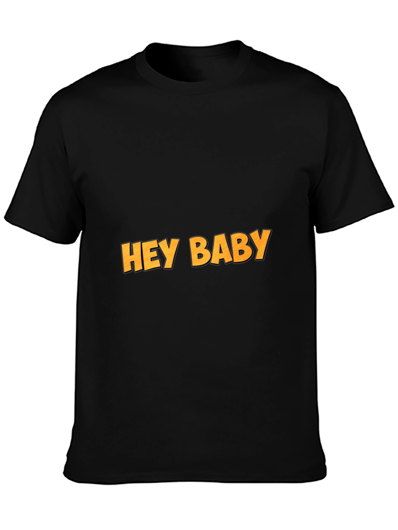 Camiseta Negra Hey Baby Casual