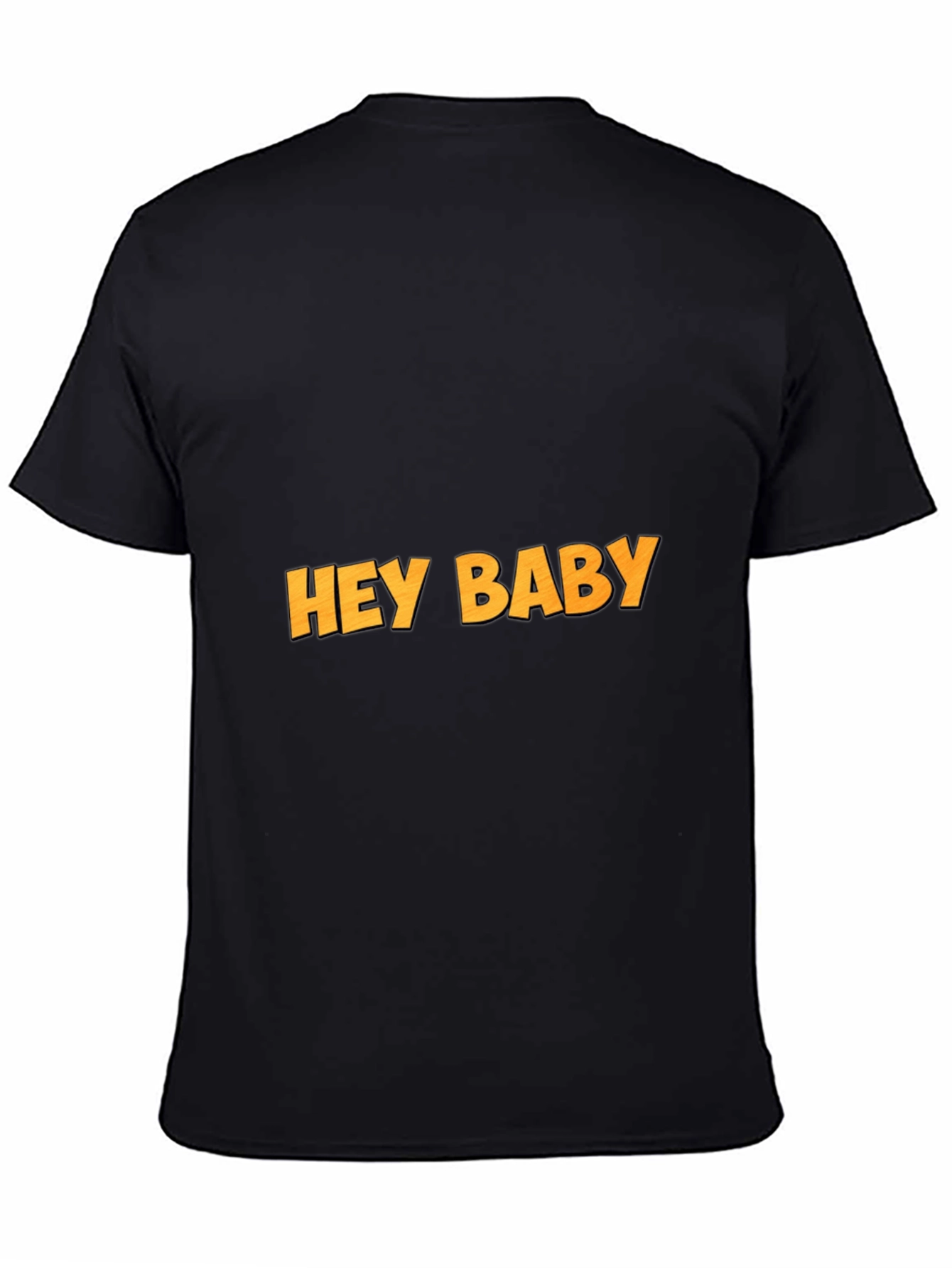 Camiseta Negra Hey Baby Casual