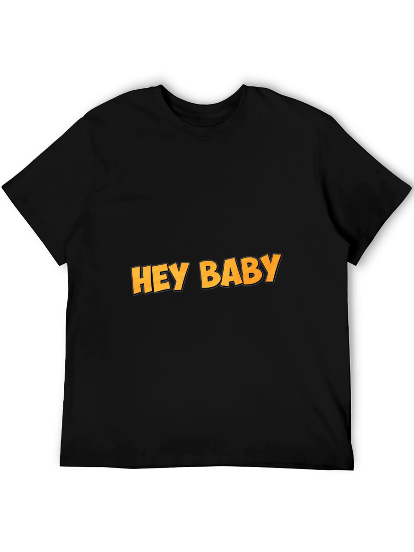 Camiseta Negra Hey Baby Casual