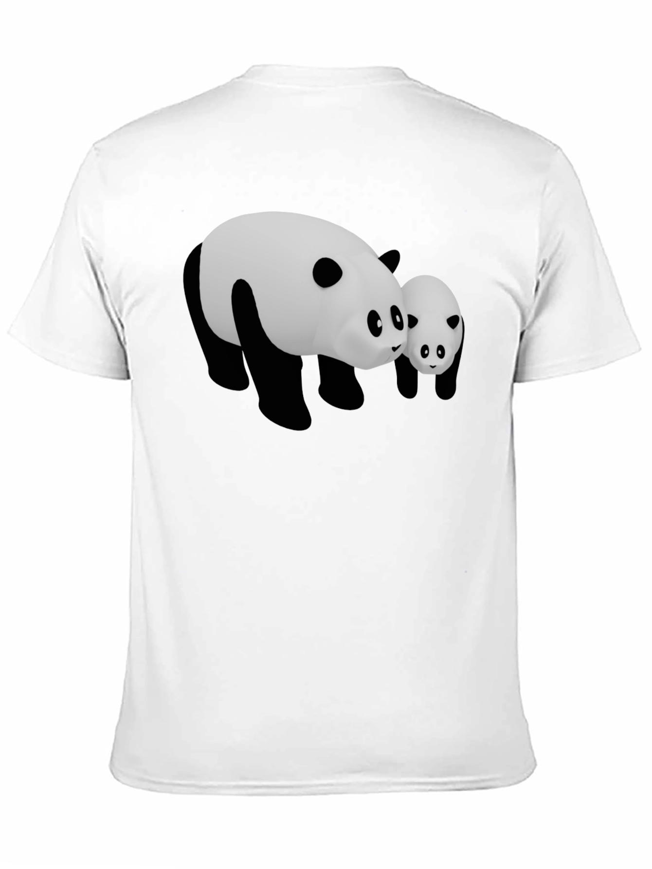 Camiseta Negra con Diseño Panda Adorable