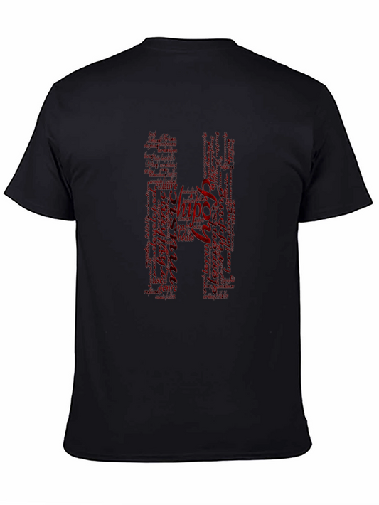 Camiseta Negra con Diseño Hip Hop en Rojo
