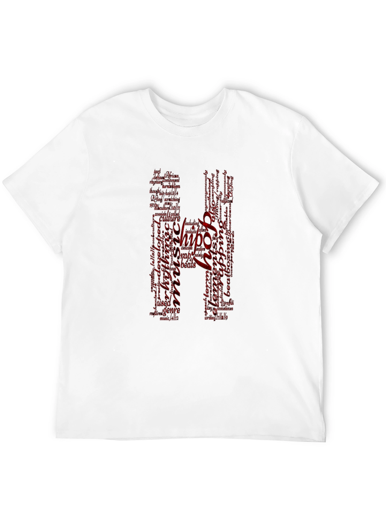 Camiseta Negra con Diseño Hip Hop en Rojo