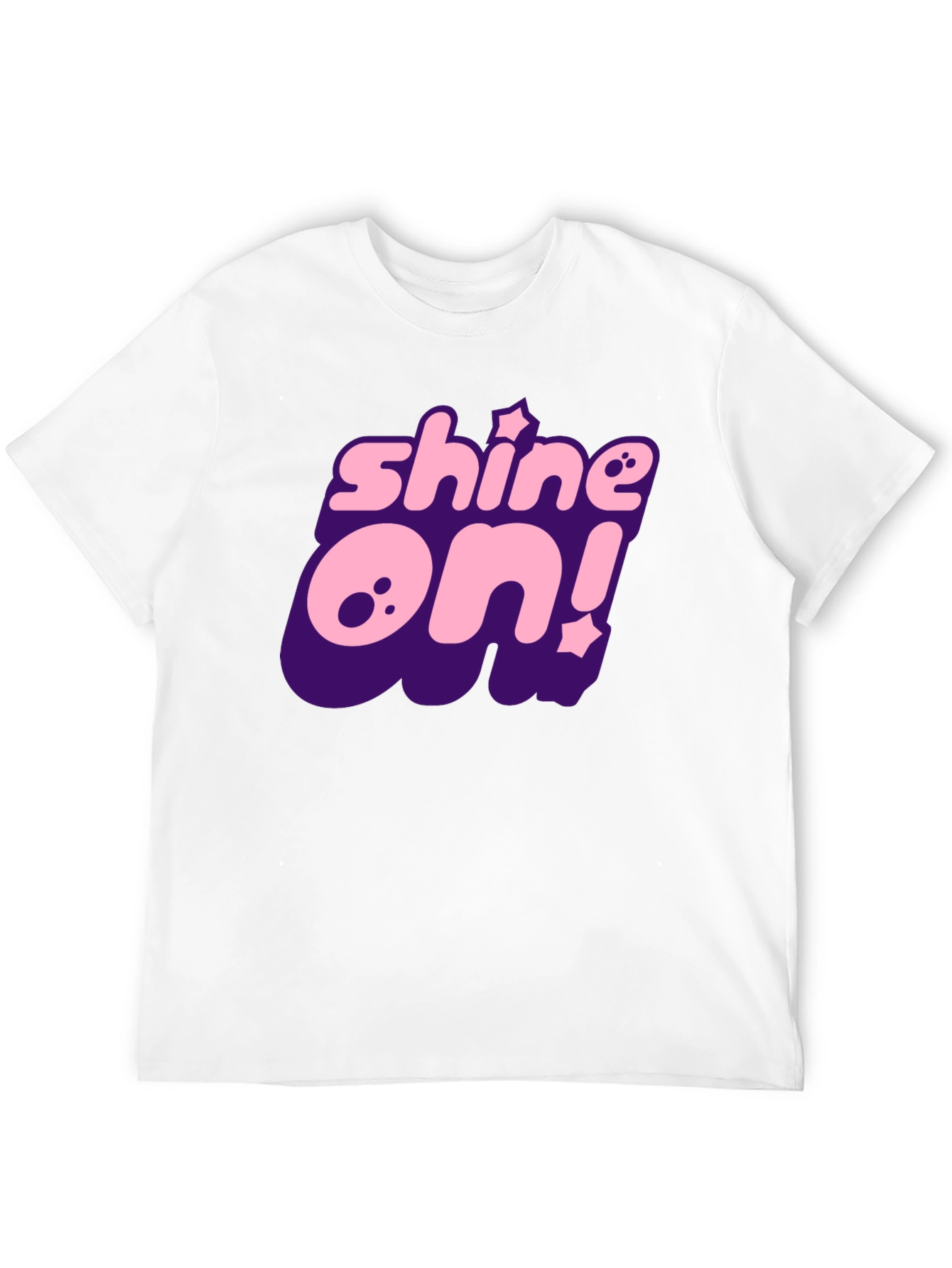 Camiseta Negra Shine On! con Estilo Gráfico Único