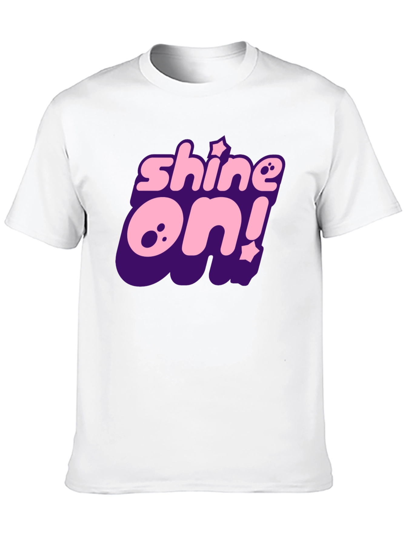 Camiseta Negra Shine On! con Estilo Gráfico Único