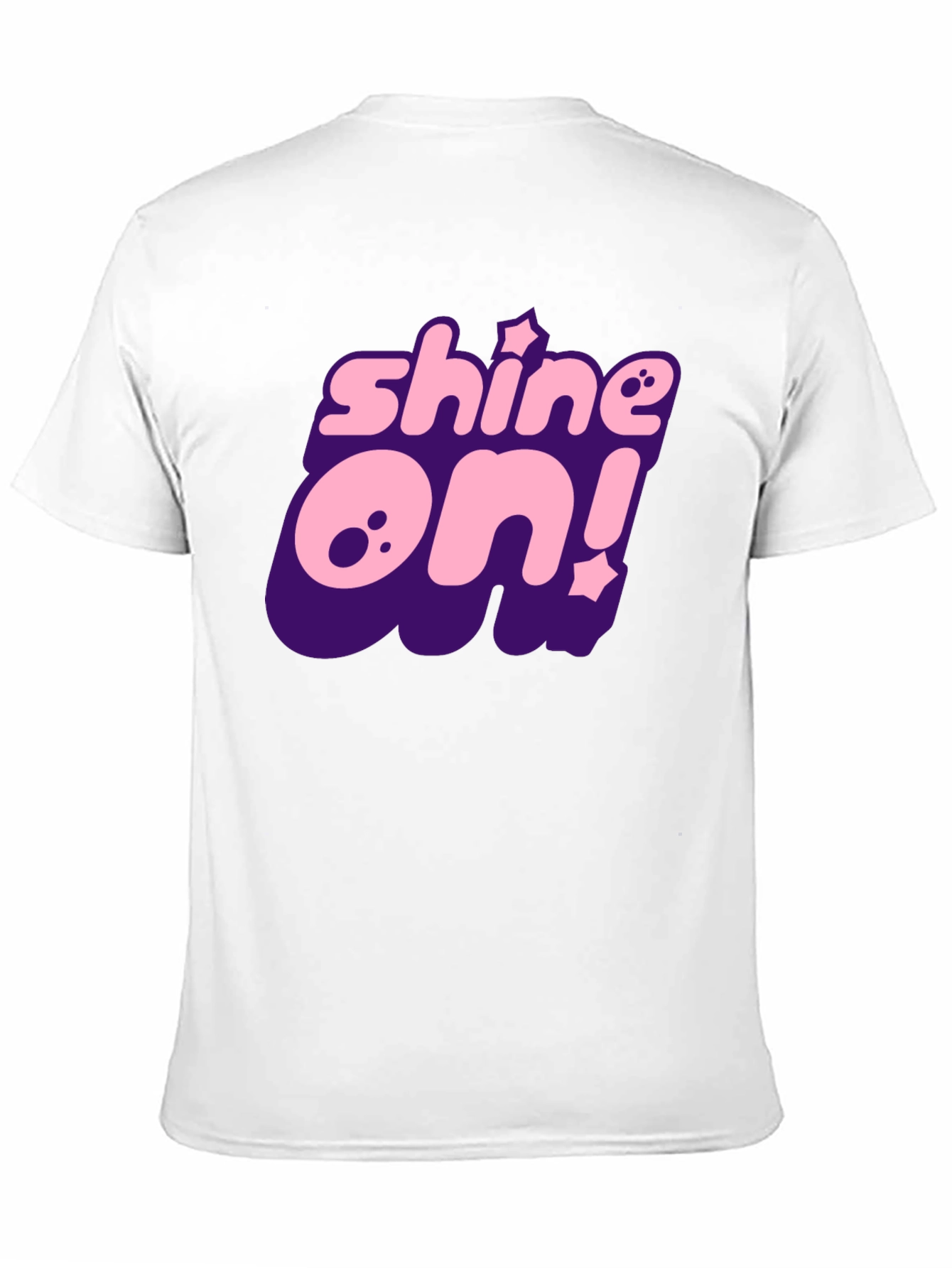 Camiseta Negra Shine On! con Estilo Gráfico Único