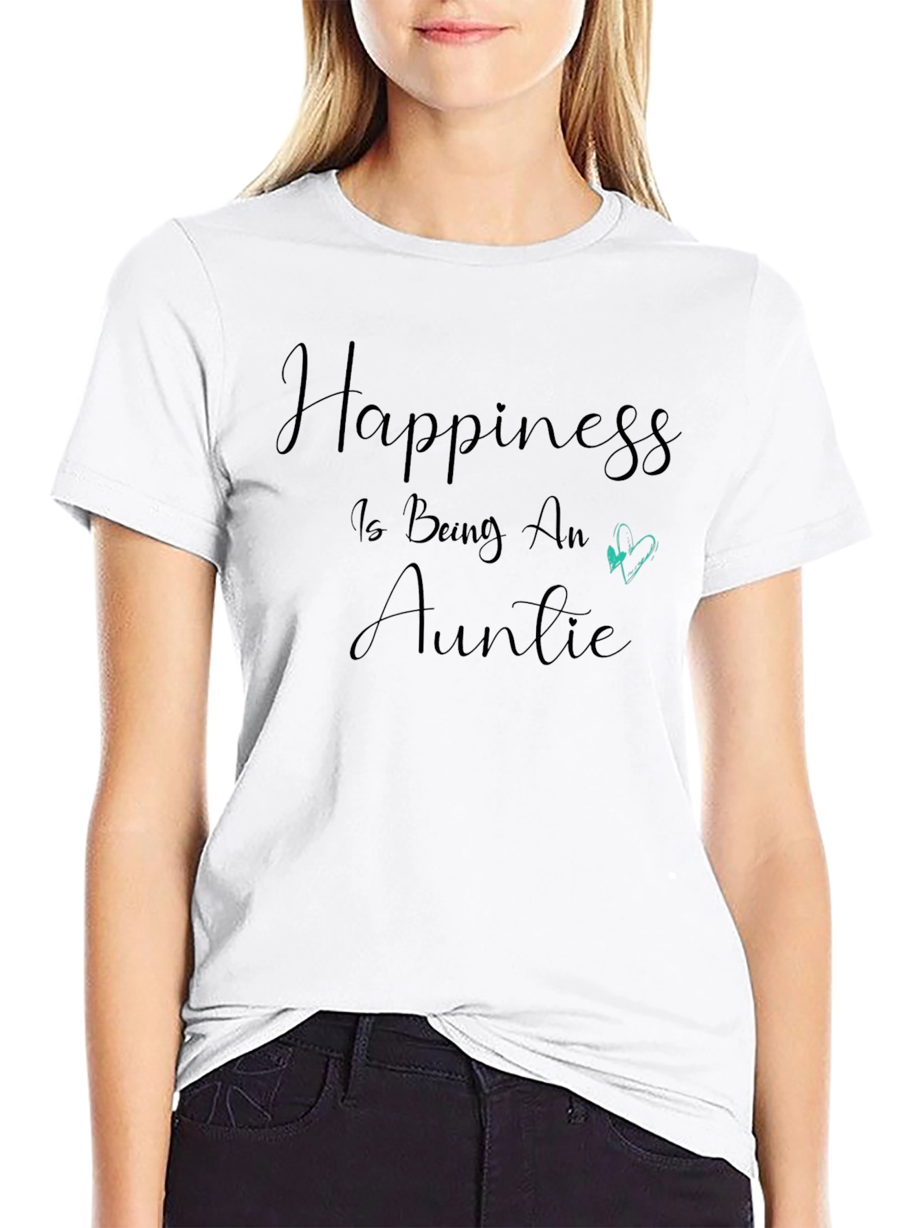 Camiseta Negra Happiness is Being An Auntie