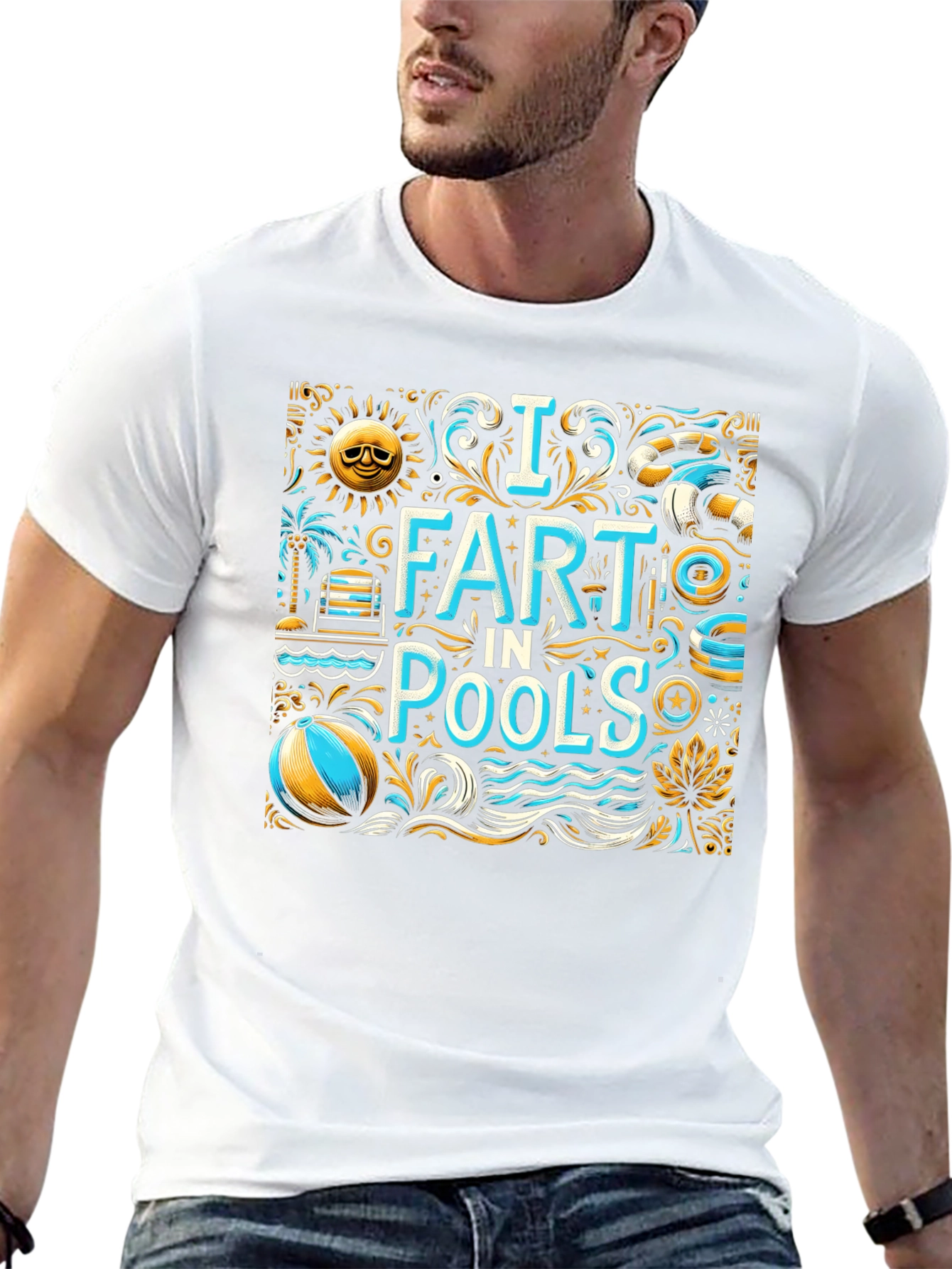 Camiseta Humorística I Fart In Pools