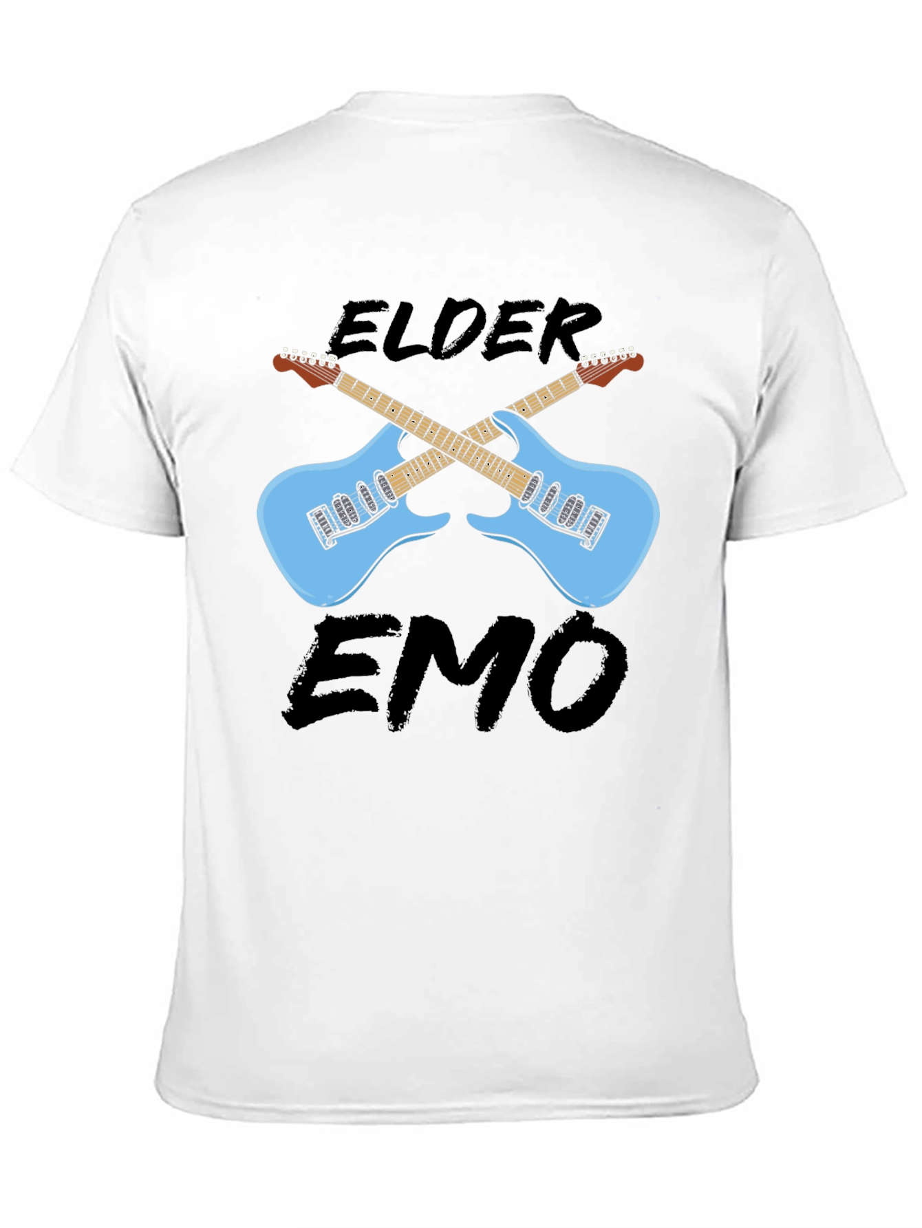 Camiseta Negra Elder Emo con Guitarras Cruzadas