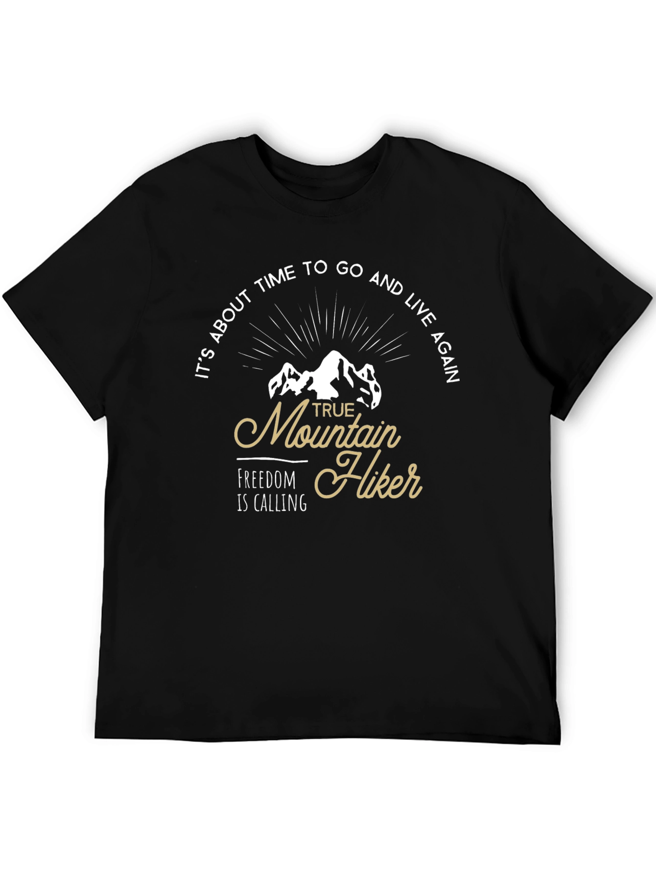 Camiseta Negra de Senderismo True Mountain Hiker