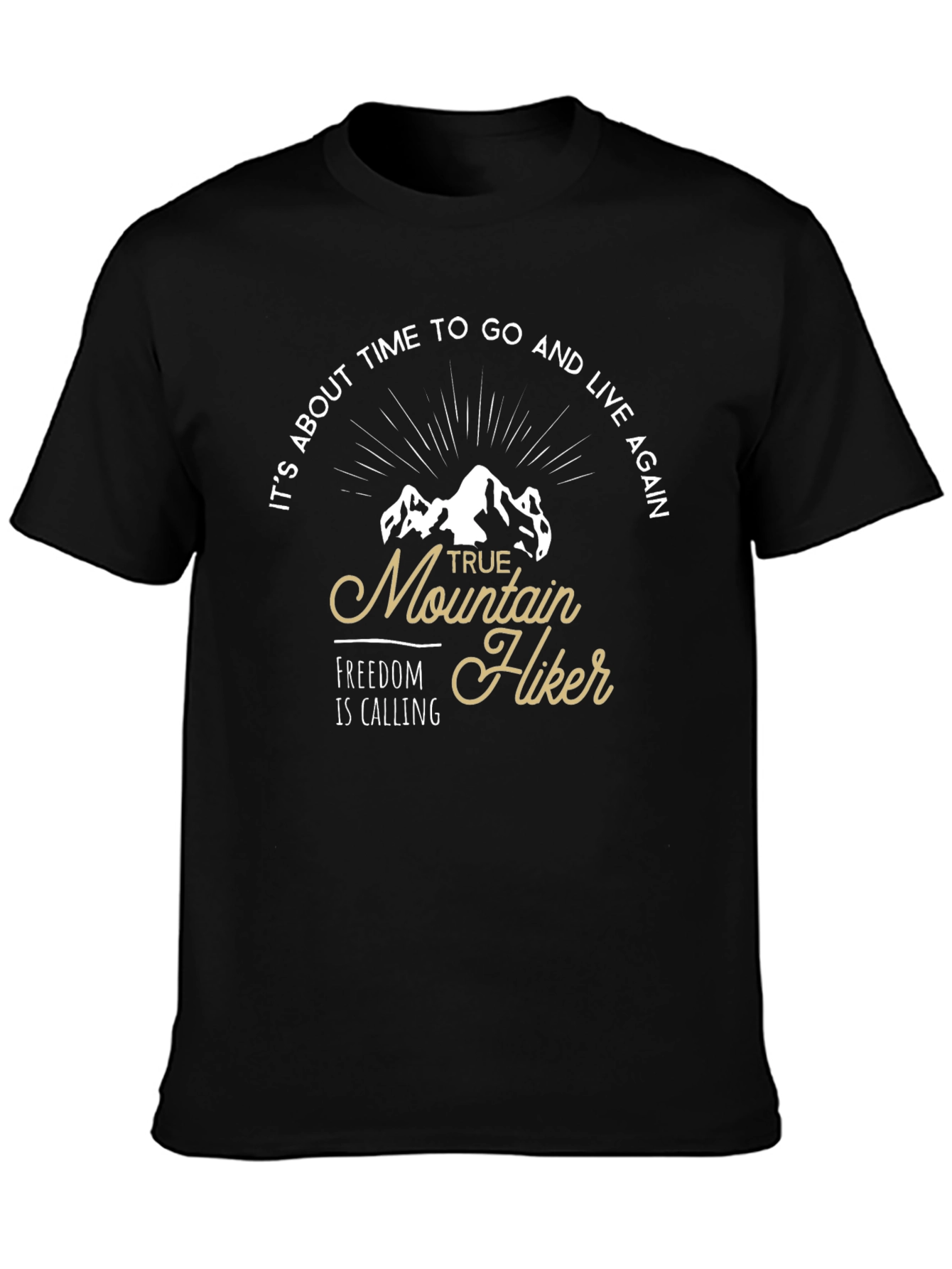 Camiseta Negra de Senderismo True Mountain Hiker