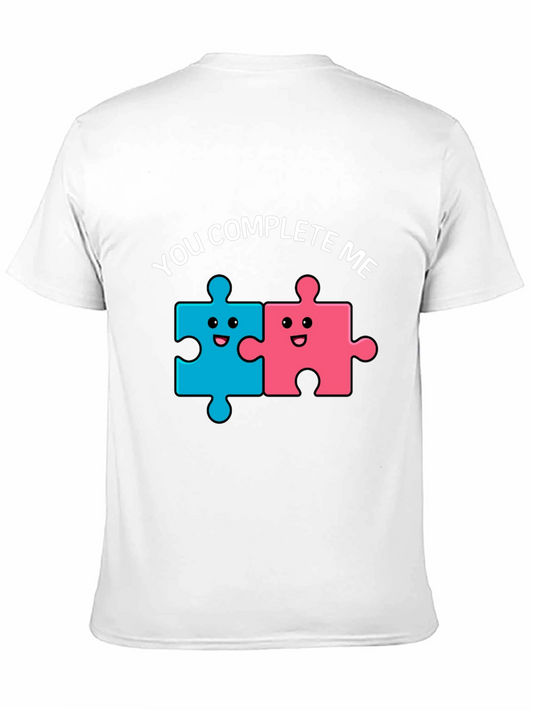 Camiseta Negra You Complete Me para Parejas