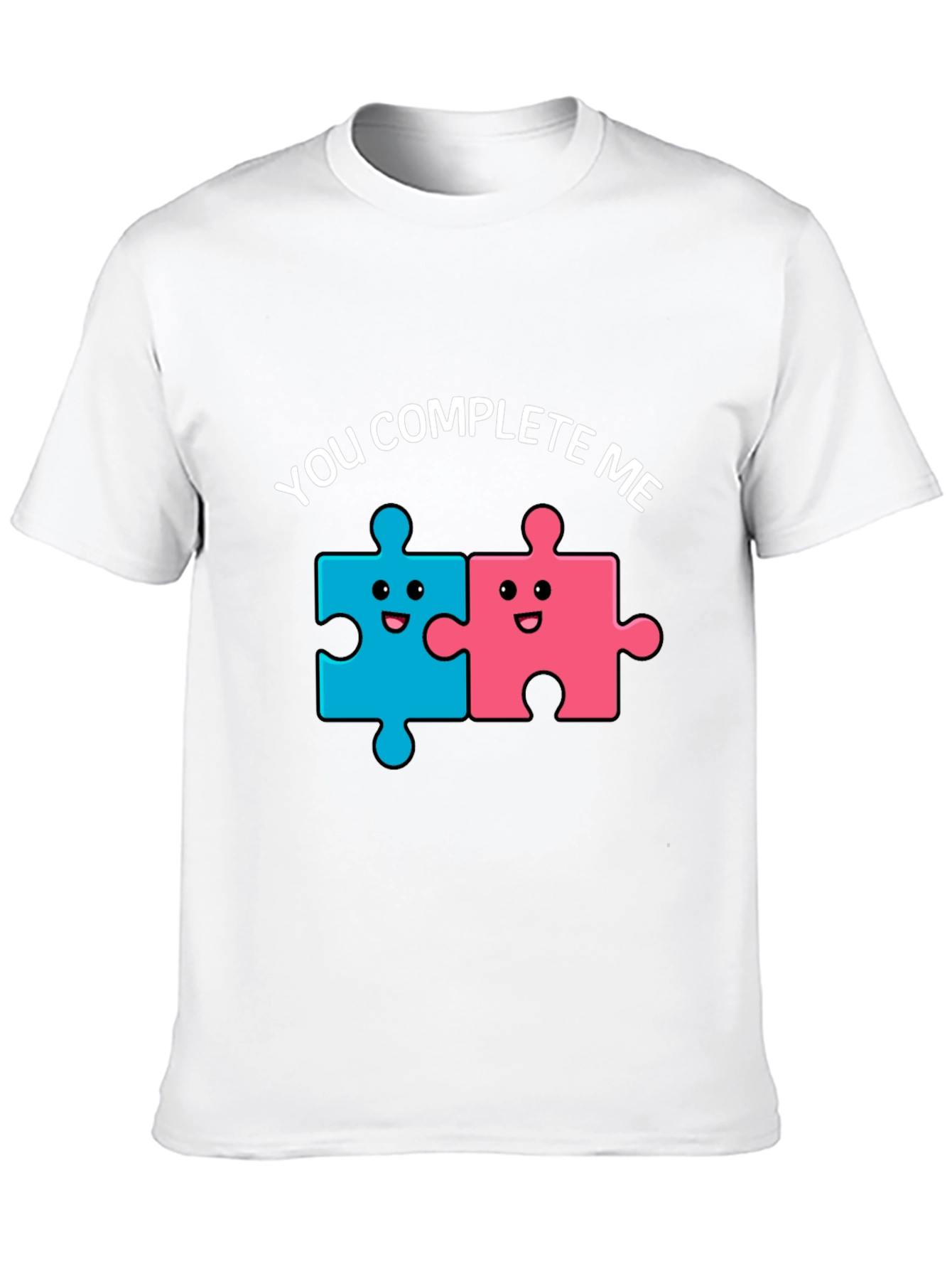 Camiseta Negra You Complete Me para Parejas