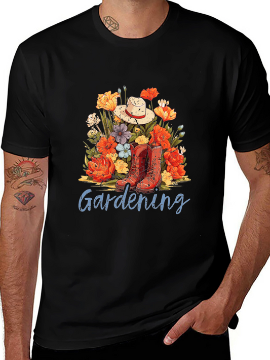 Camiseta Jardinería Flores y Botas
