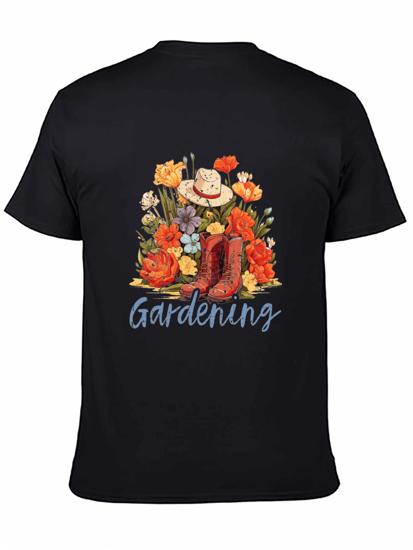 Camiseta Jardinería Flores y Botas