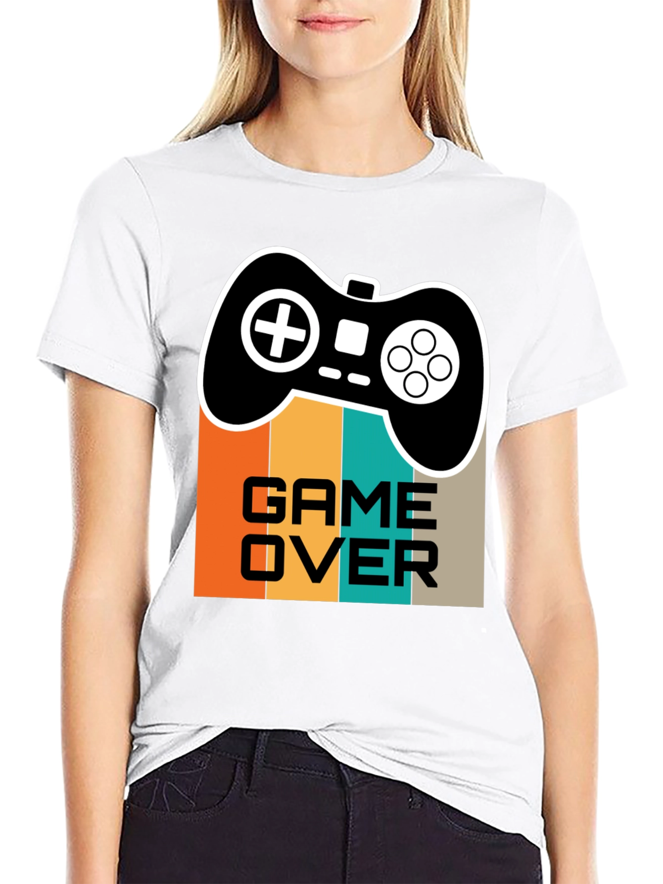Camiseta Game Over Retro para Gamers