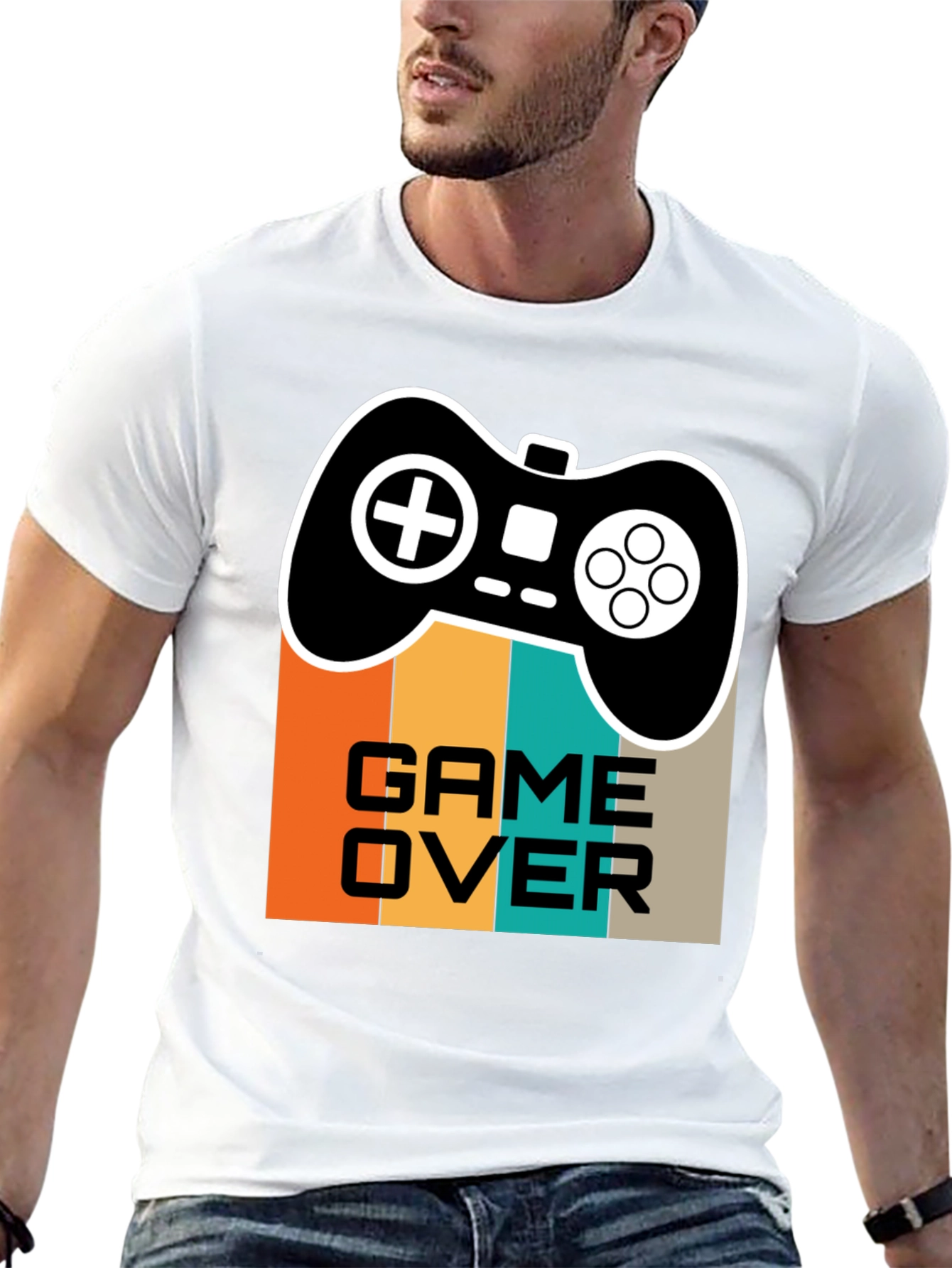 Camiseta Game Over Retro para Gamers