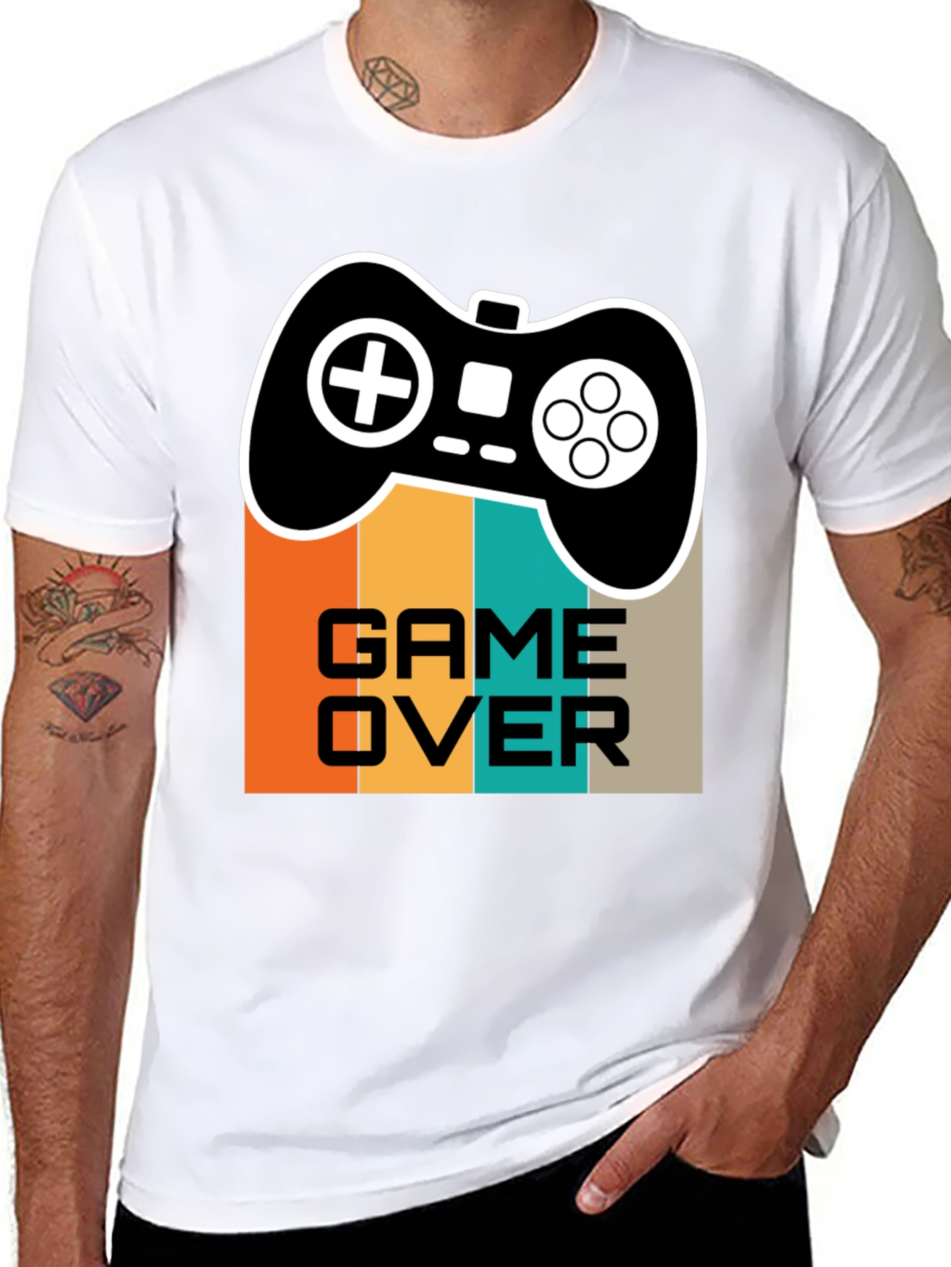 Camiseta Game Over Retro para Gamers