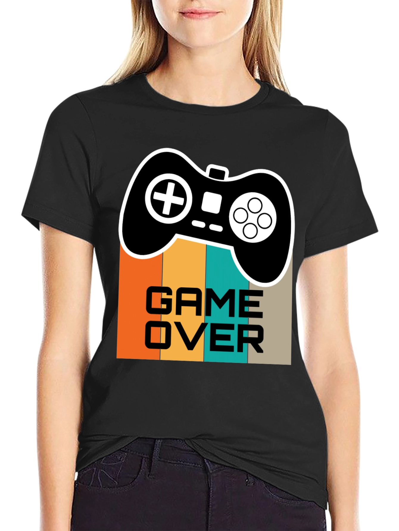 Camiseta Game Over Retro para Gamers