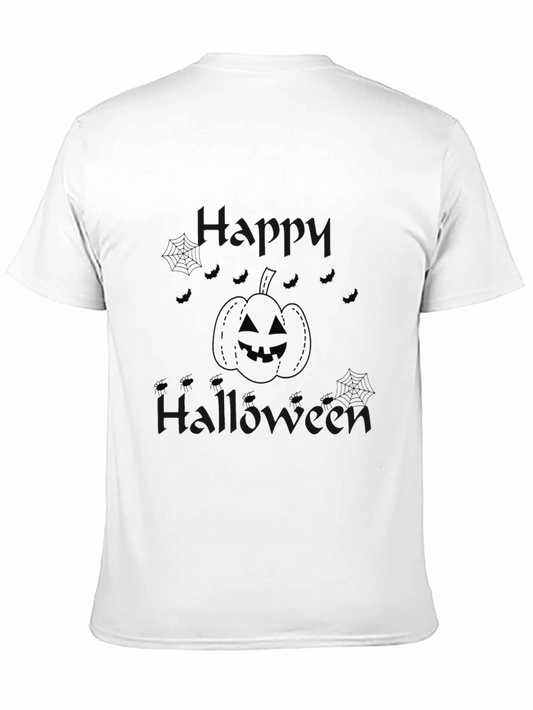 Camiseta Negra Halloween Diseño Calabaza
