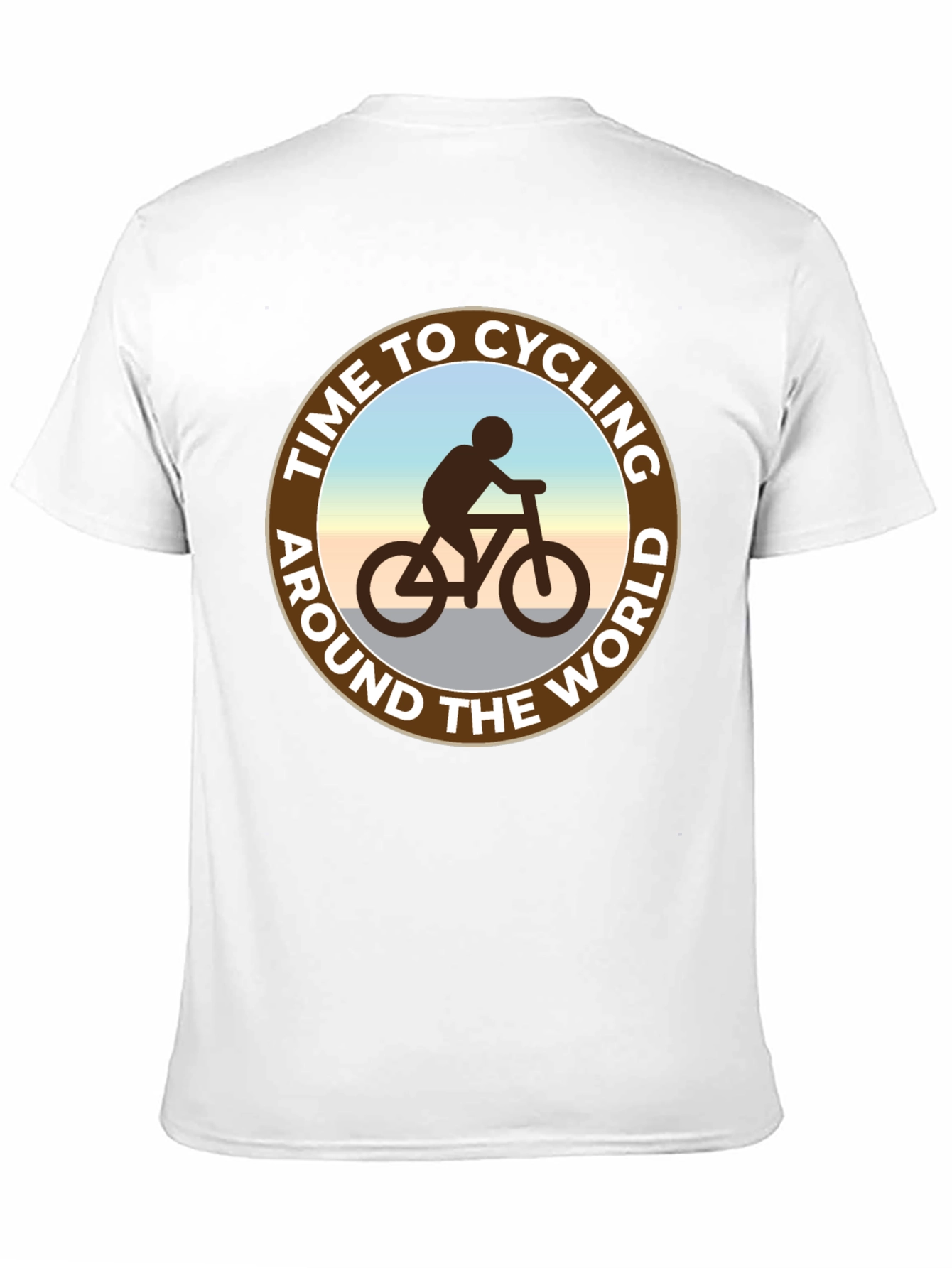 Camiseta Negra: Tiempo para Ciclar Alrededor del Mundo