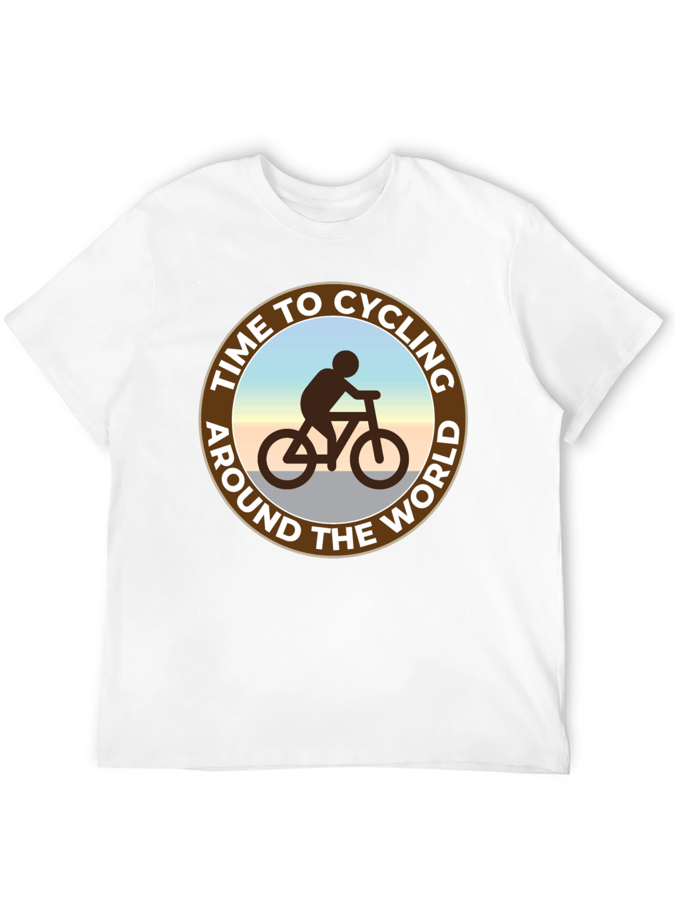 Camiseta Negra: Tiempo para Ciclar Alrededor del Mundo