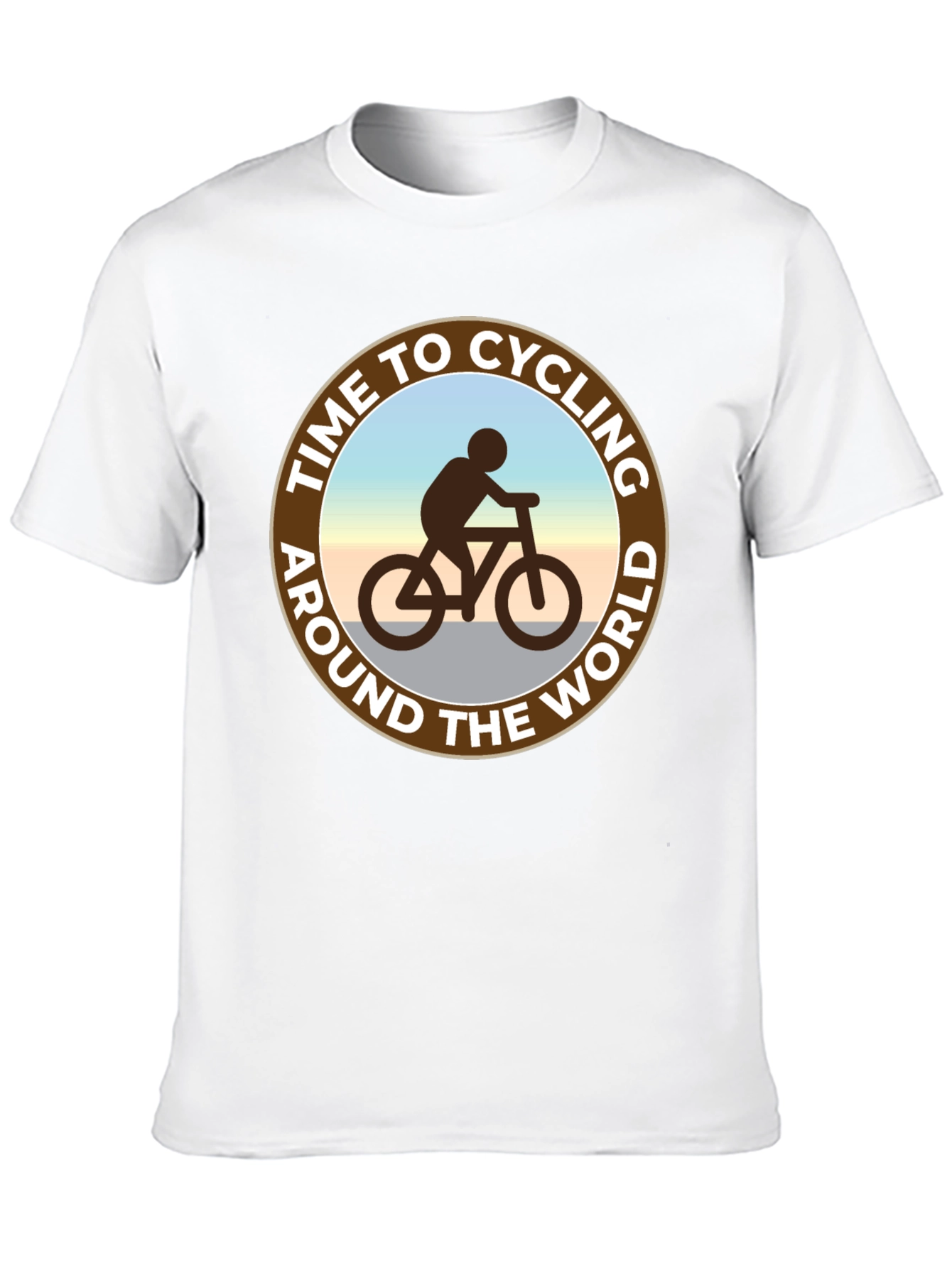 Camiseta Negra: Tiempo para Ciclar Alrededor del Mundo