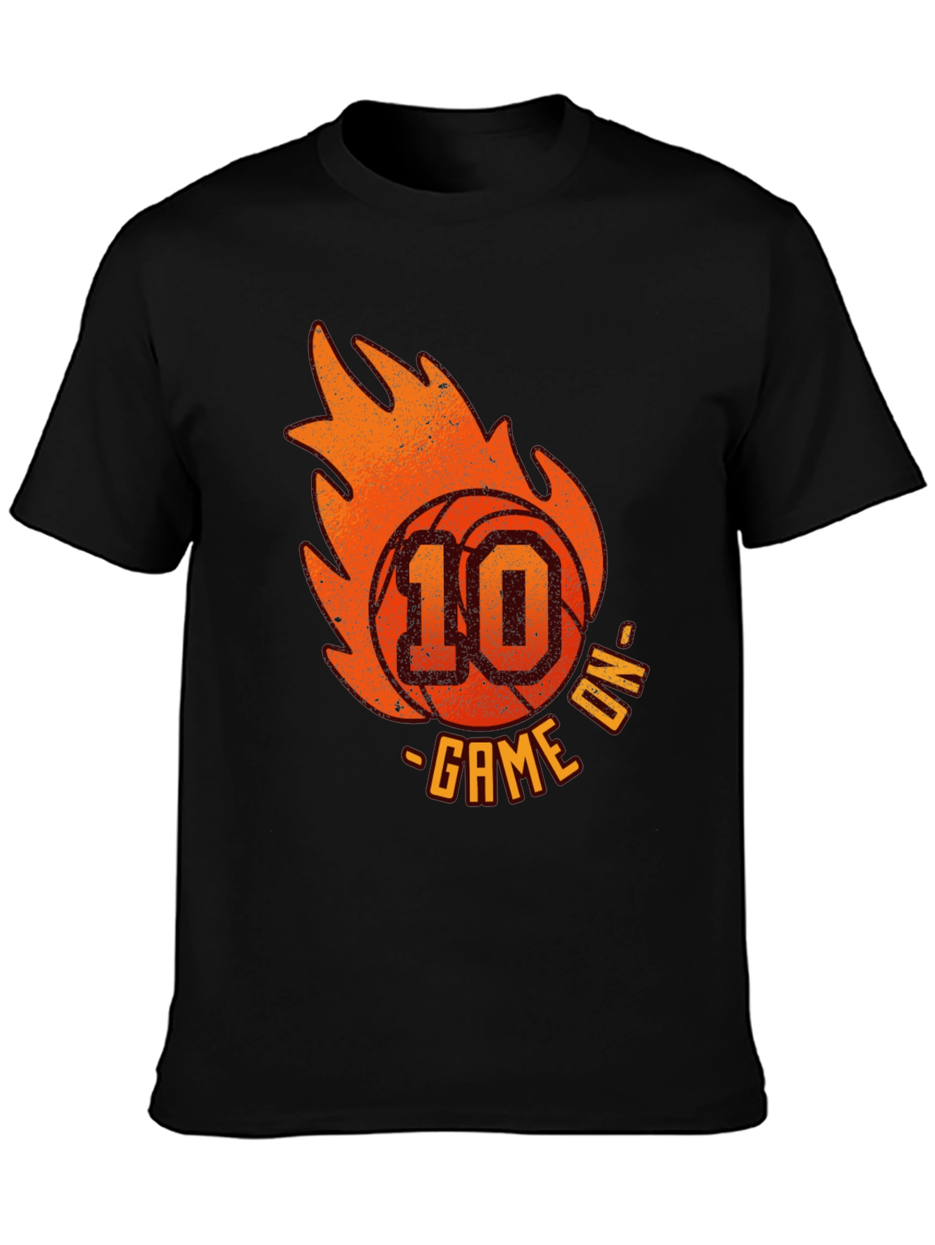 Camiseta Negra Baloncesto Game On Número 10