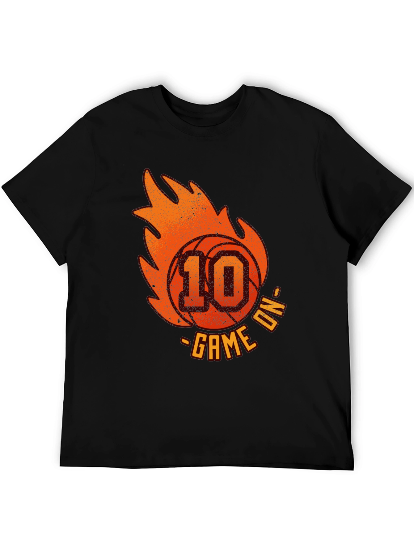 Camiseta Negra Baloncesto Game On Número 10