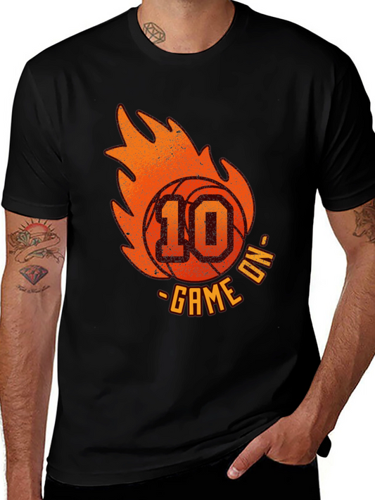 Camiseta Negra Baloncesto Game On Número 10