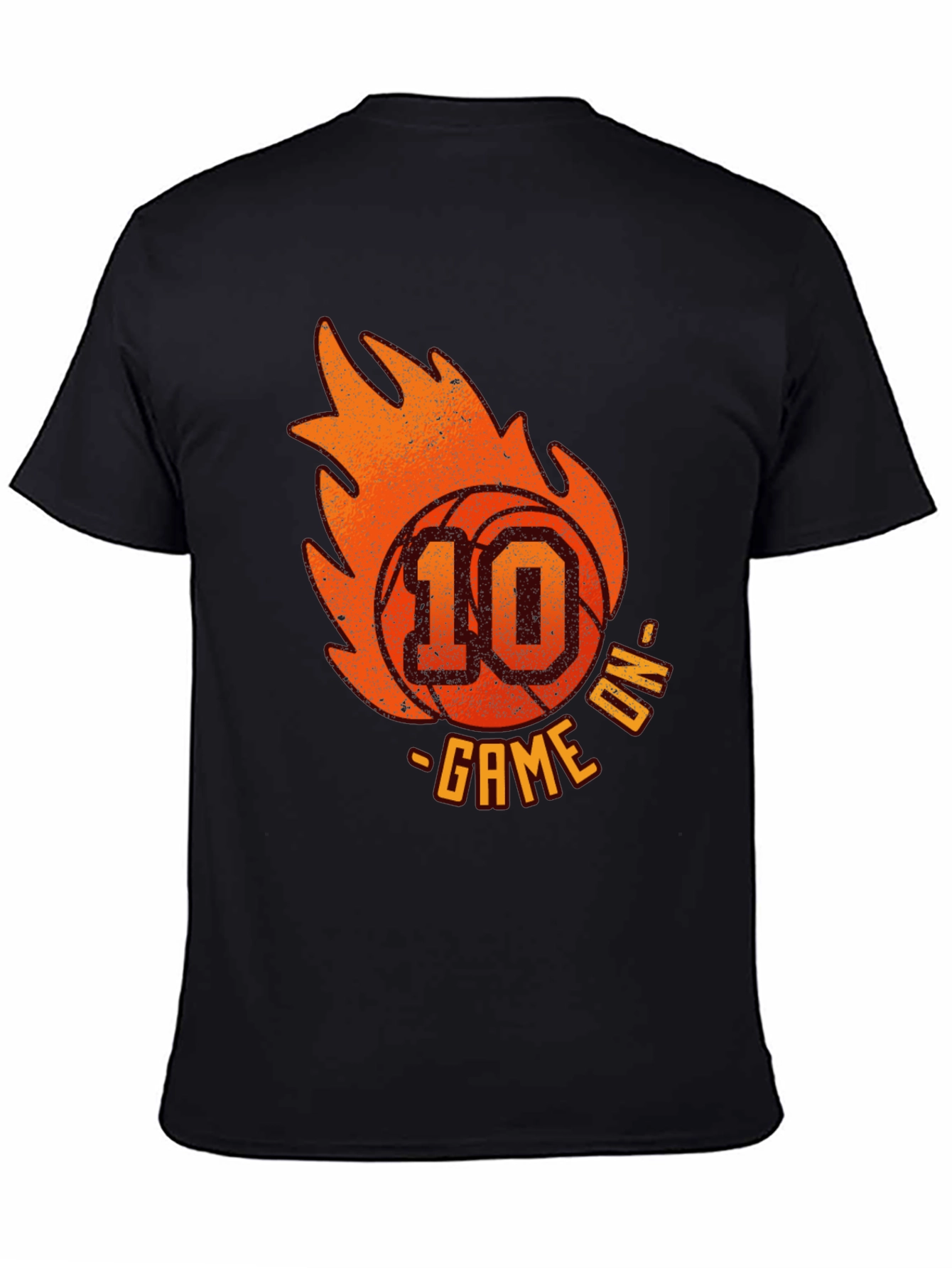 Camiseta Negra Baloncesto Game On Número 10