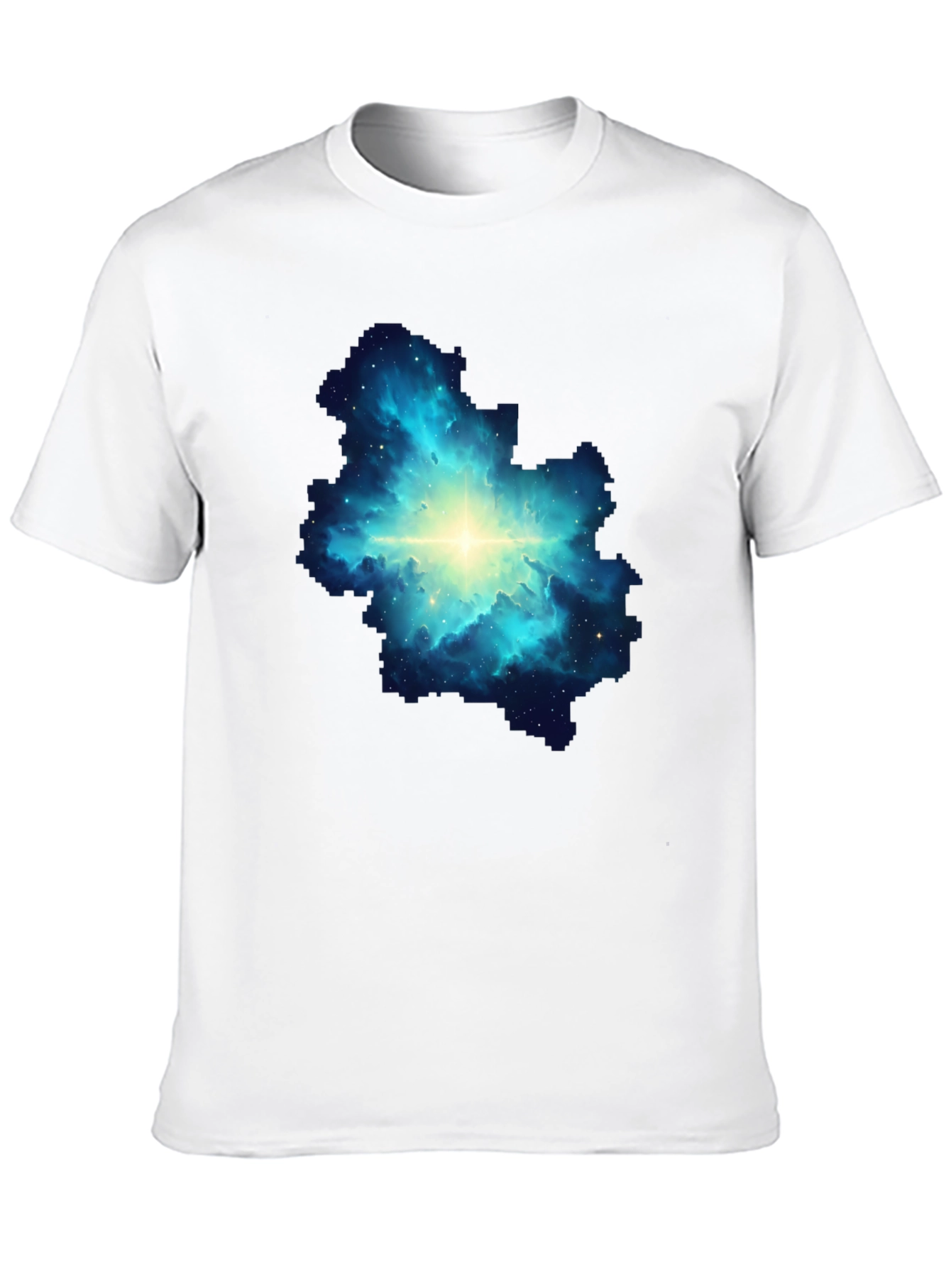 Camiseta Negra con Diseño de Nebulosa Estelar