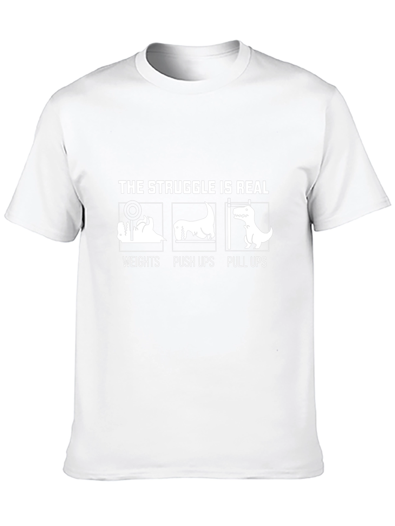 Camiseta Negra Divertida The Struggle is Real para Entrenar