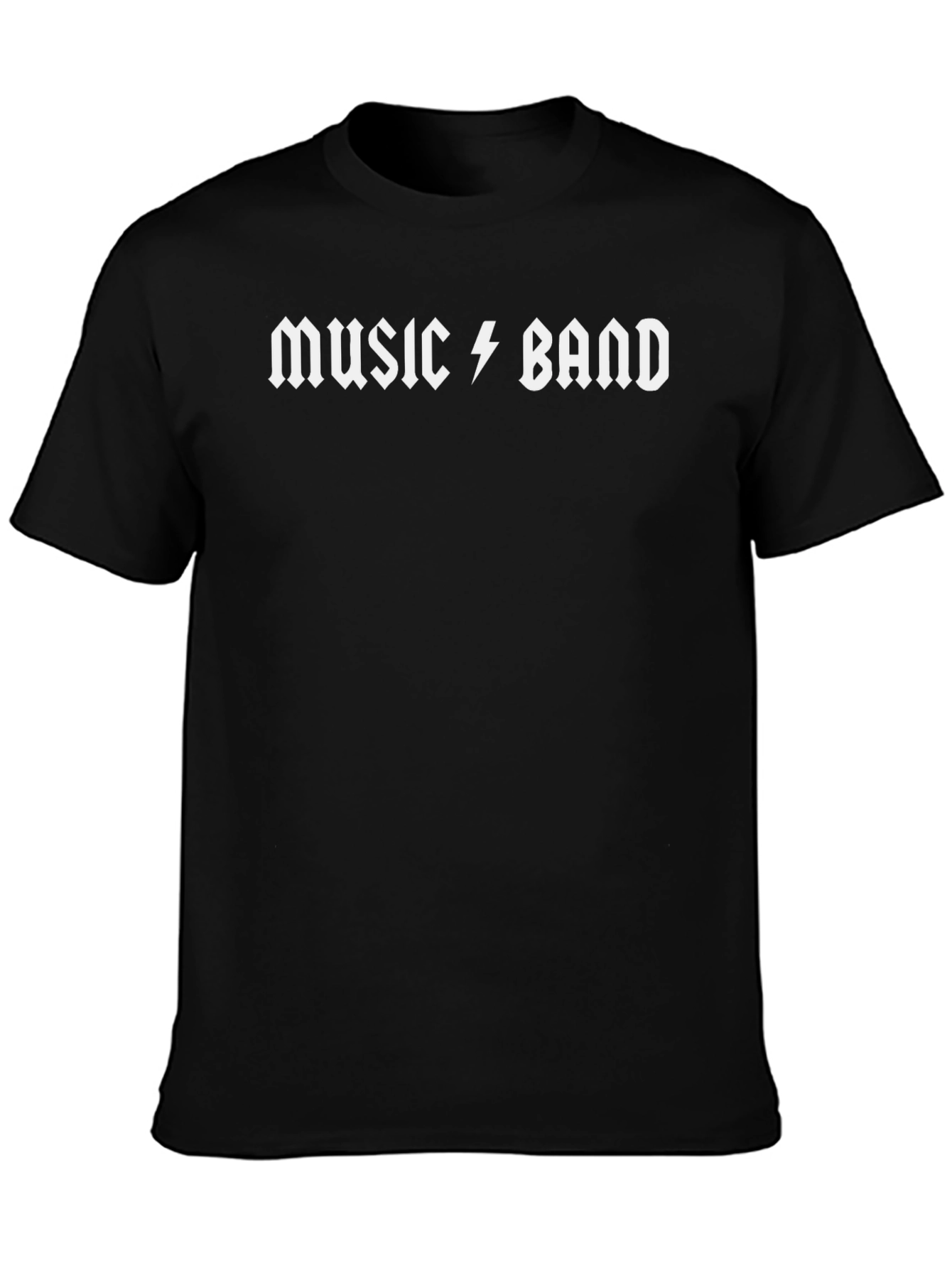 Camiseta Negra Music Band Estilo Rock