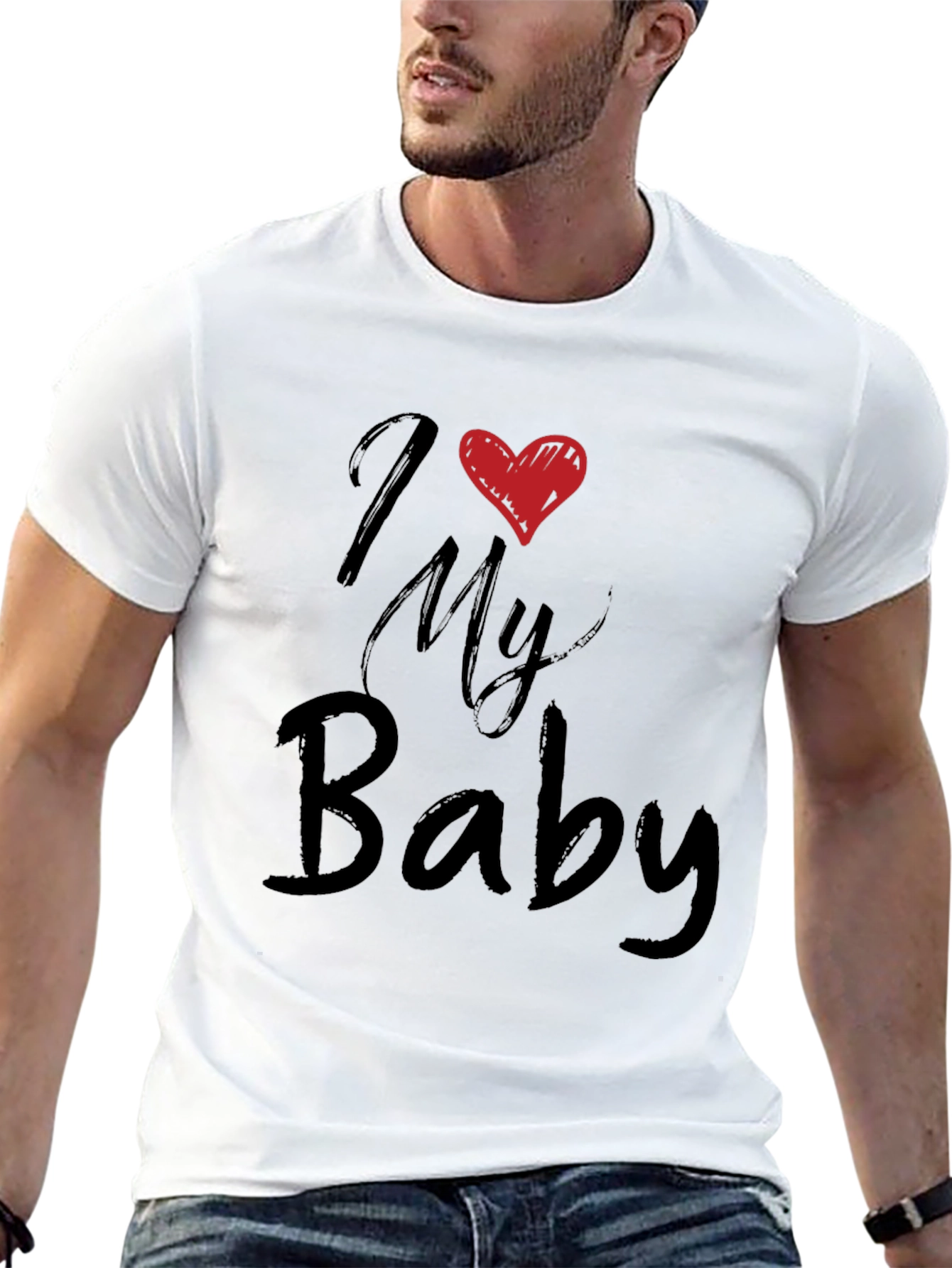 Camiseta Negra I Love My Baby