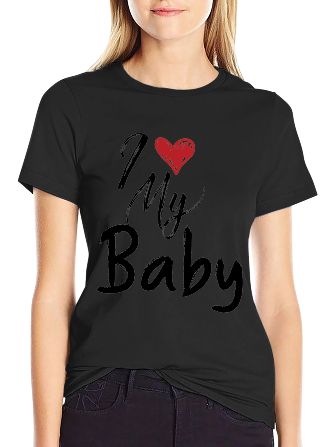 Camiseta Negra I Love My Baby