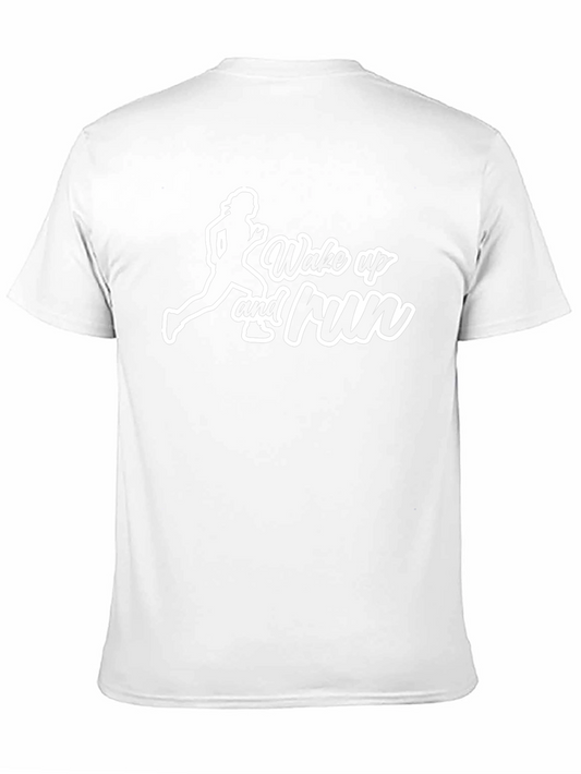 Camiseta Negra Deportiva: ¡Despierta y Corre!