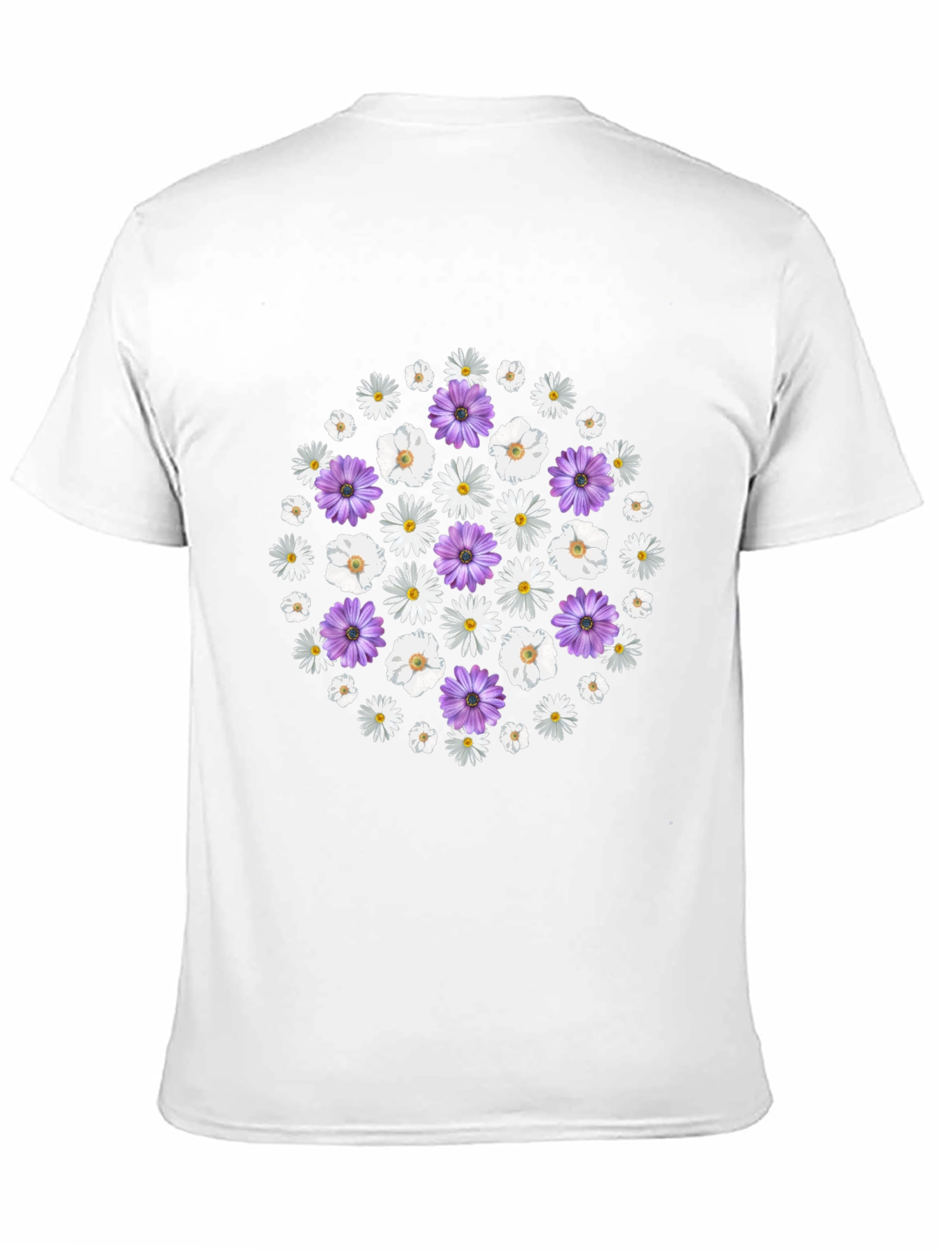 Camiseta Negra con Diseño Floral