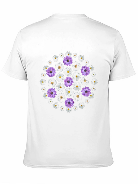 Camiseta Negra con Diseño Floral