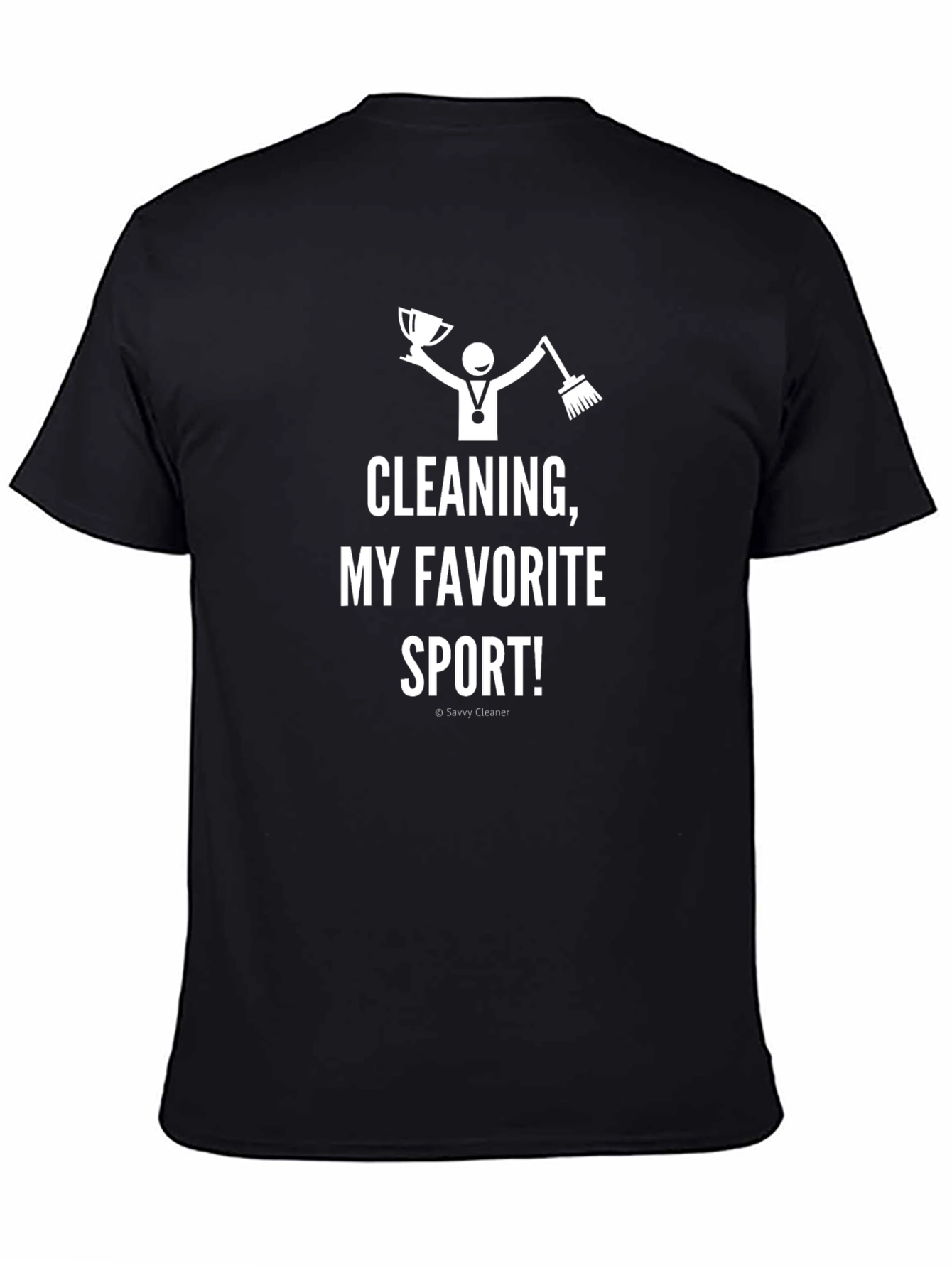 Camiseta Negra: ¡Limpiar es mi Deporte Favorito!