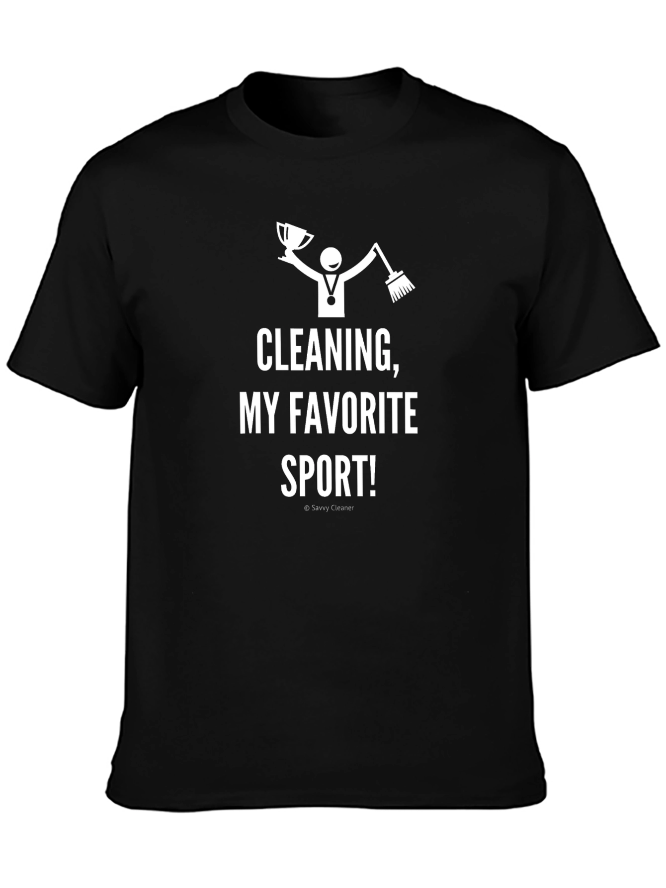 Camiseta Negra: ¡Limpiar es mi Deporte Favorito!