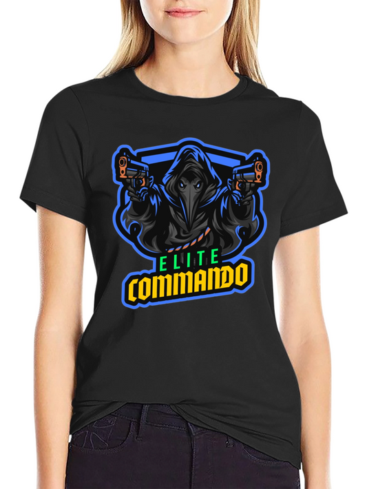 Camiseta Negra Elite Commando - Diseño Exclusivo