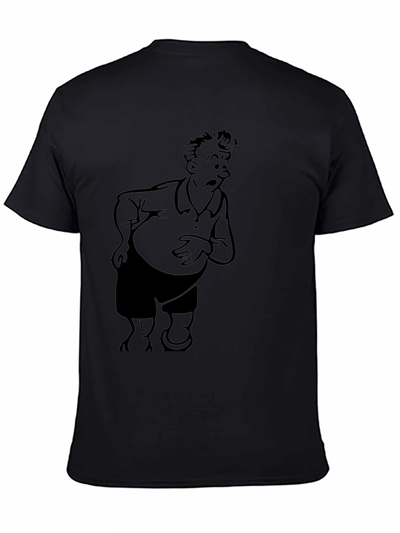 Camiseta Negra con Dibujo Animado