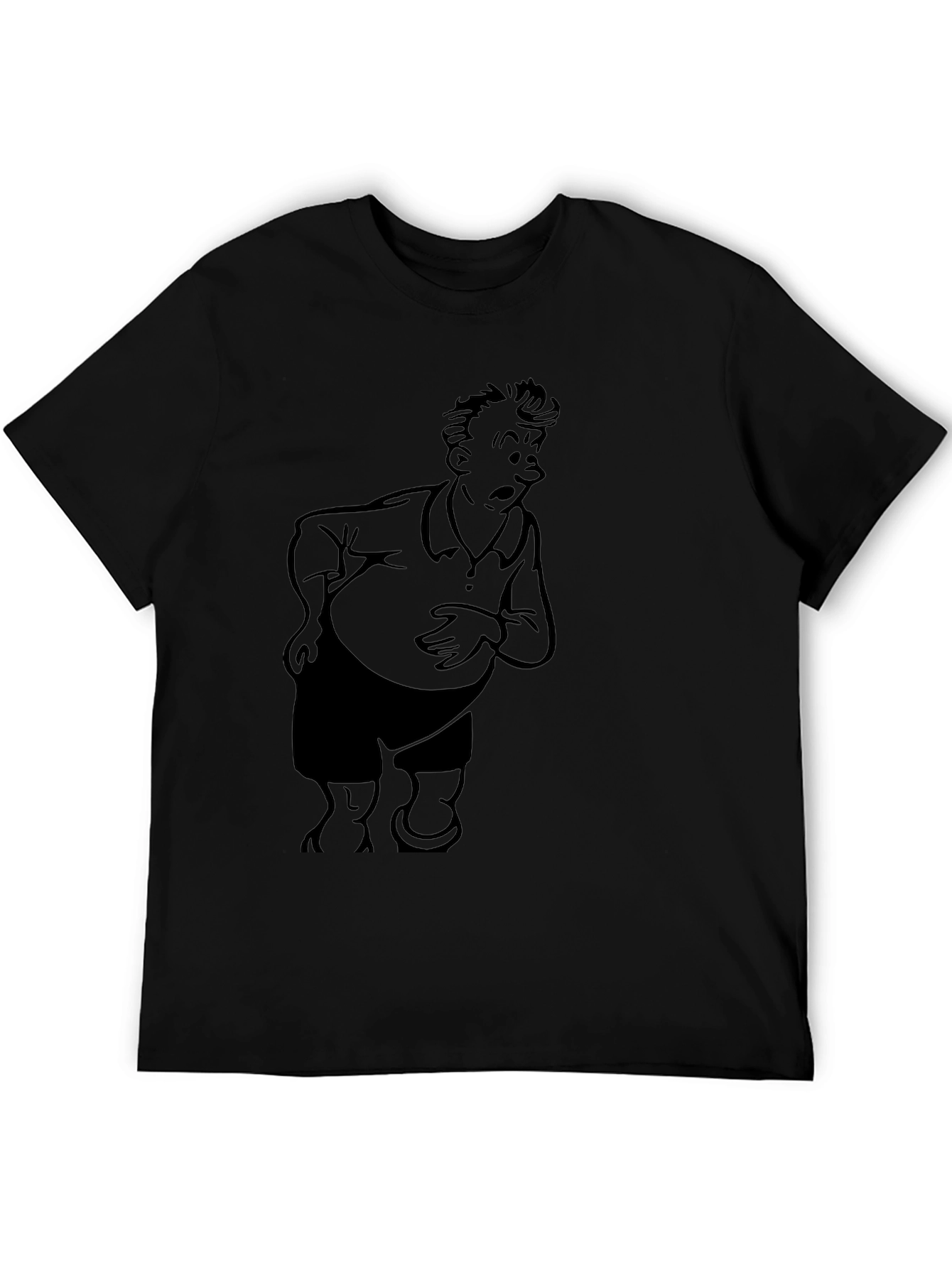 Camiseta Negra con Dibujo Animado