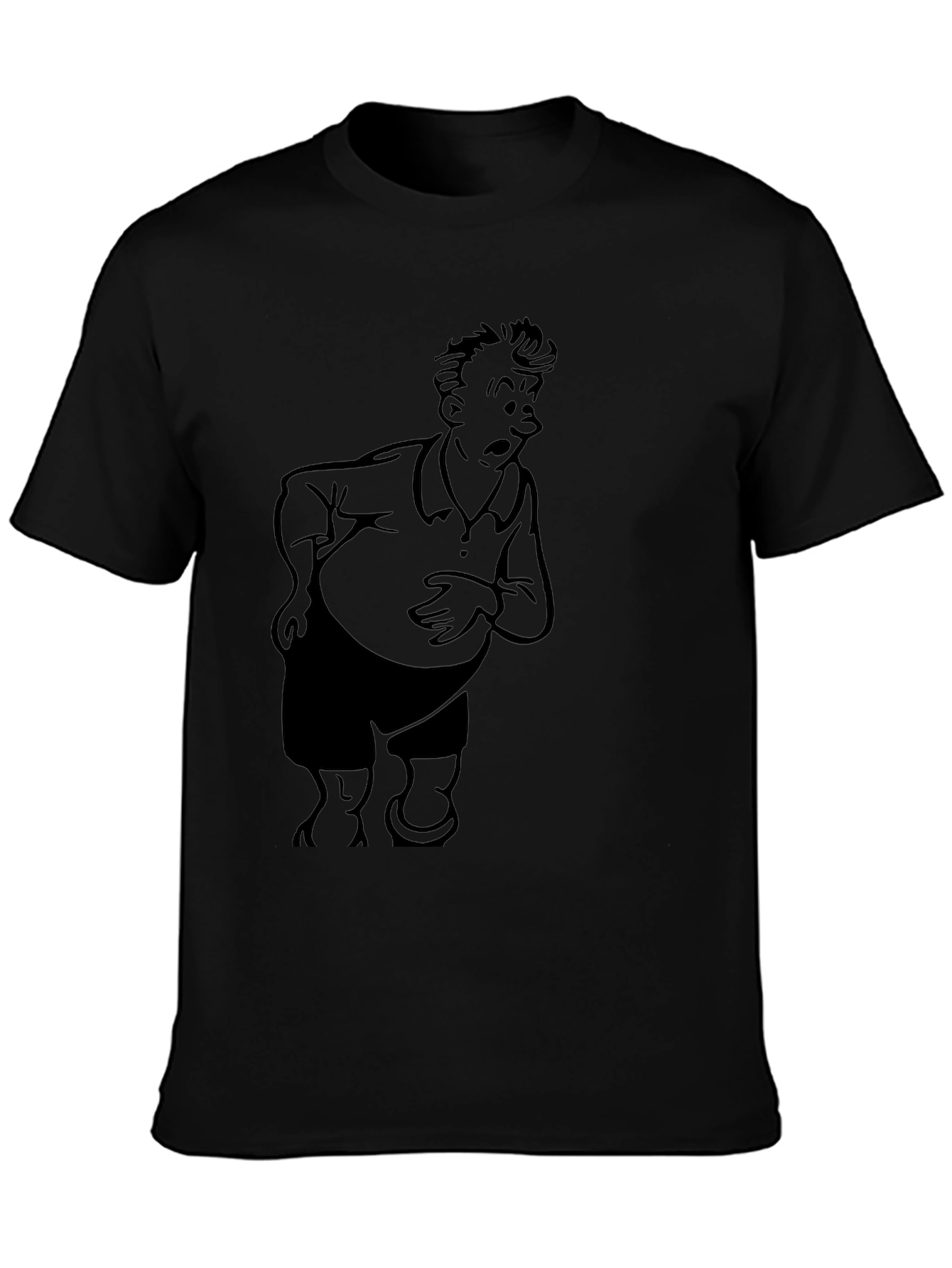 Camiseta Negra con Dibujo Animado